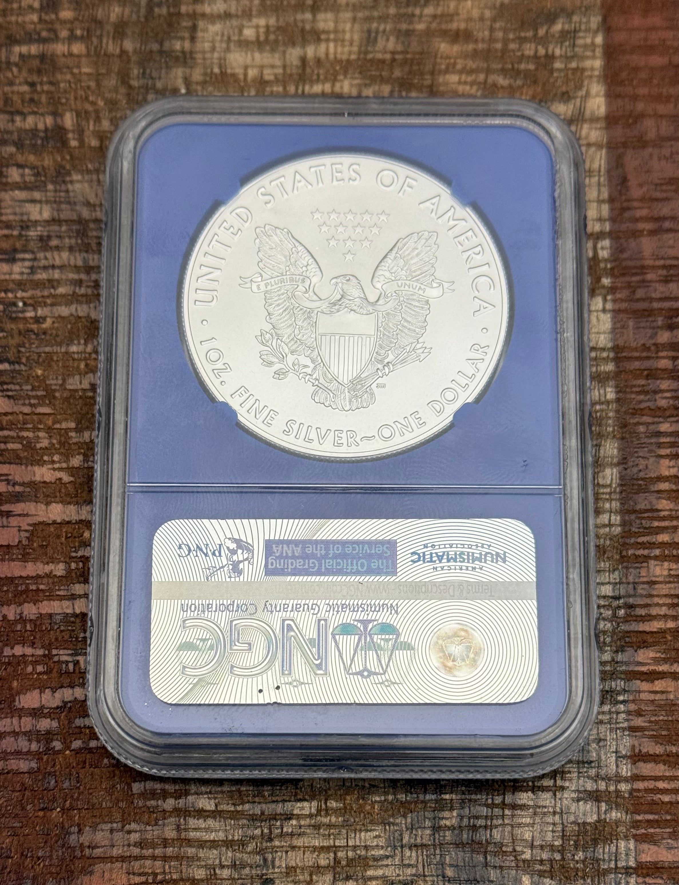 2016 $1 American Silver Eagle ~ NGC MS70 ~ First Day of Issue ~ Struck at the West Point Mint-NY ~ 30th Anniversary