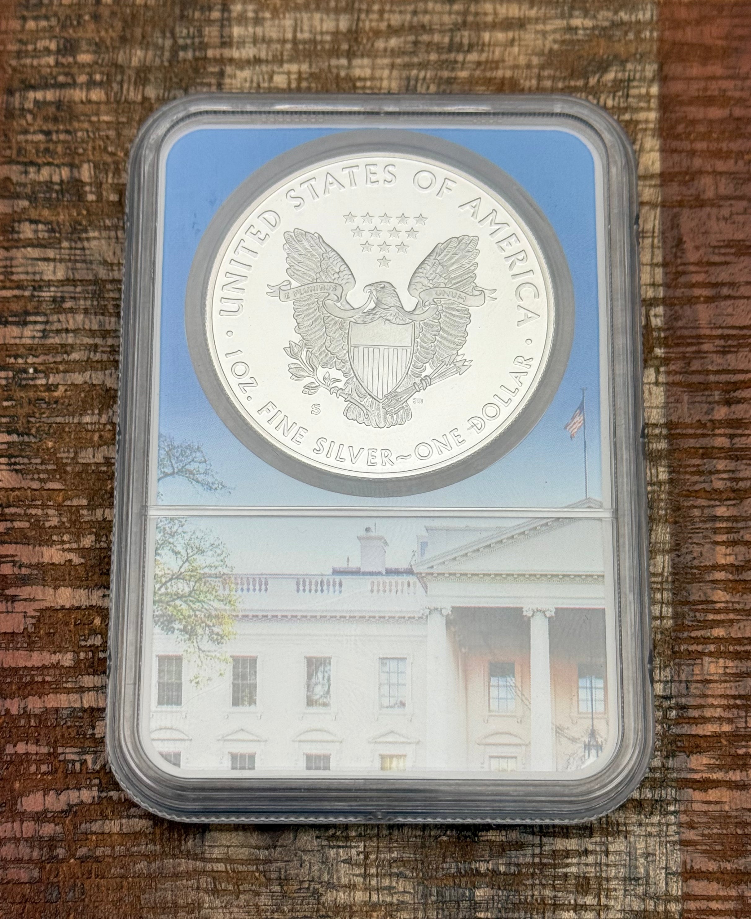 2020-S $1 US American Silver Eagle~ NGC PF69 Ultra Cameo ~ First Day of Issue ~ Trump 45th President Label