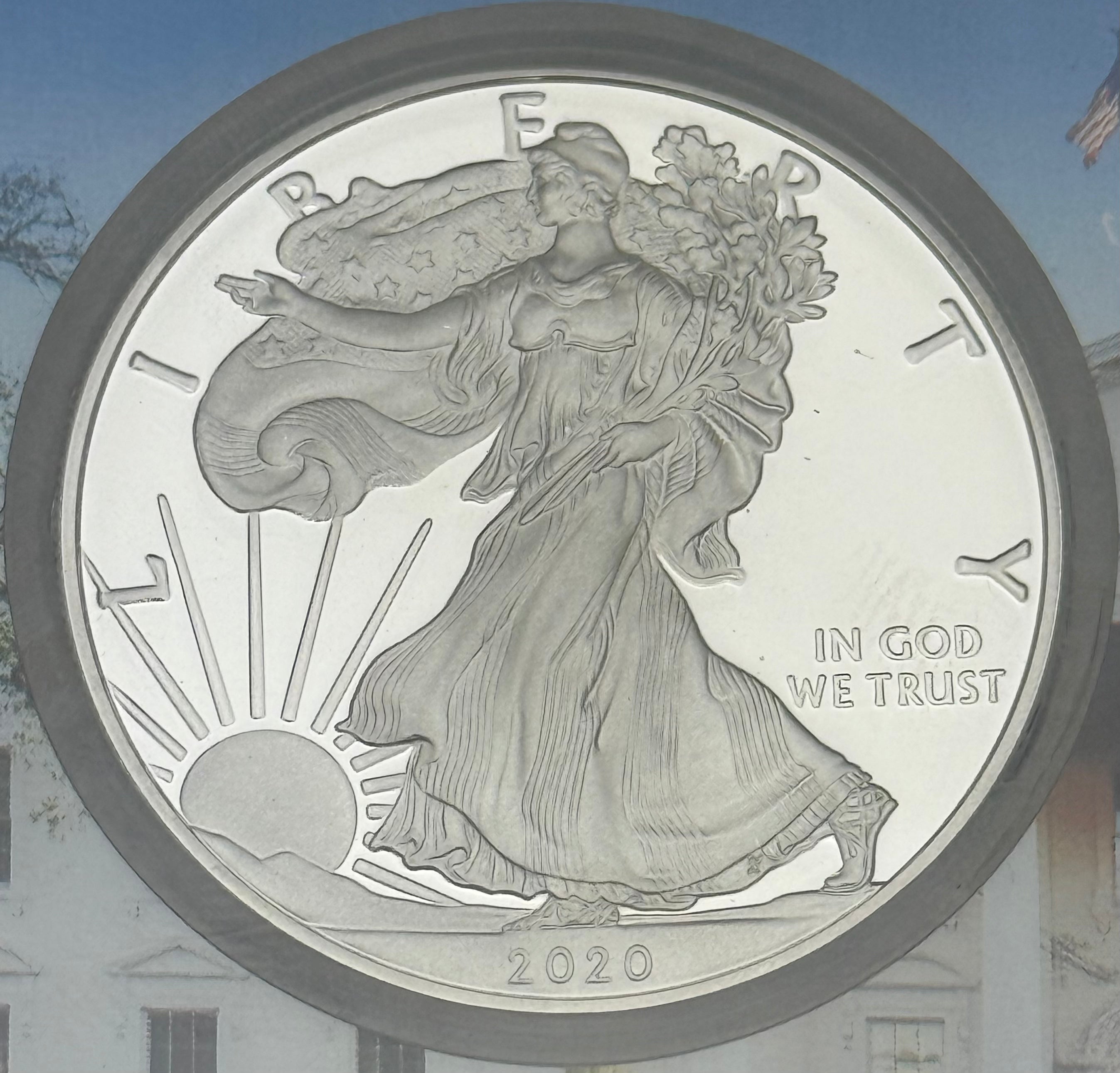 2020-S $1 US American Silver Eagle~ NGC PF69 Ultra Cameo ~ First Day of Issue ~ Trump 45th President Label