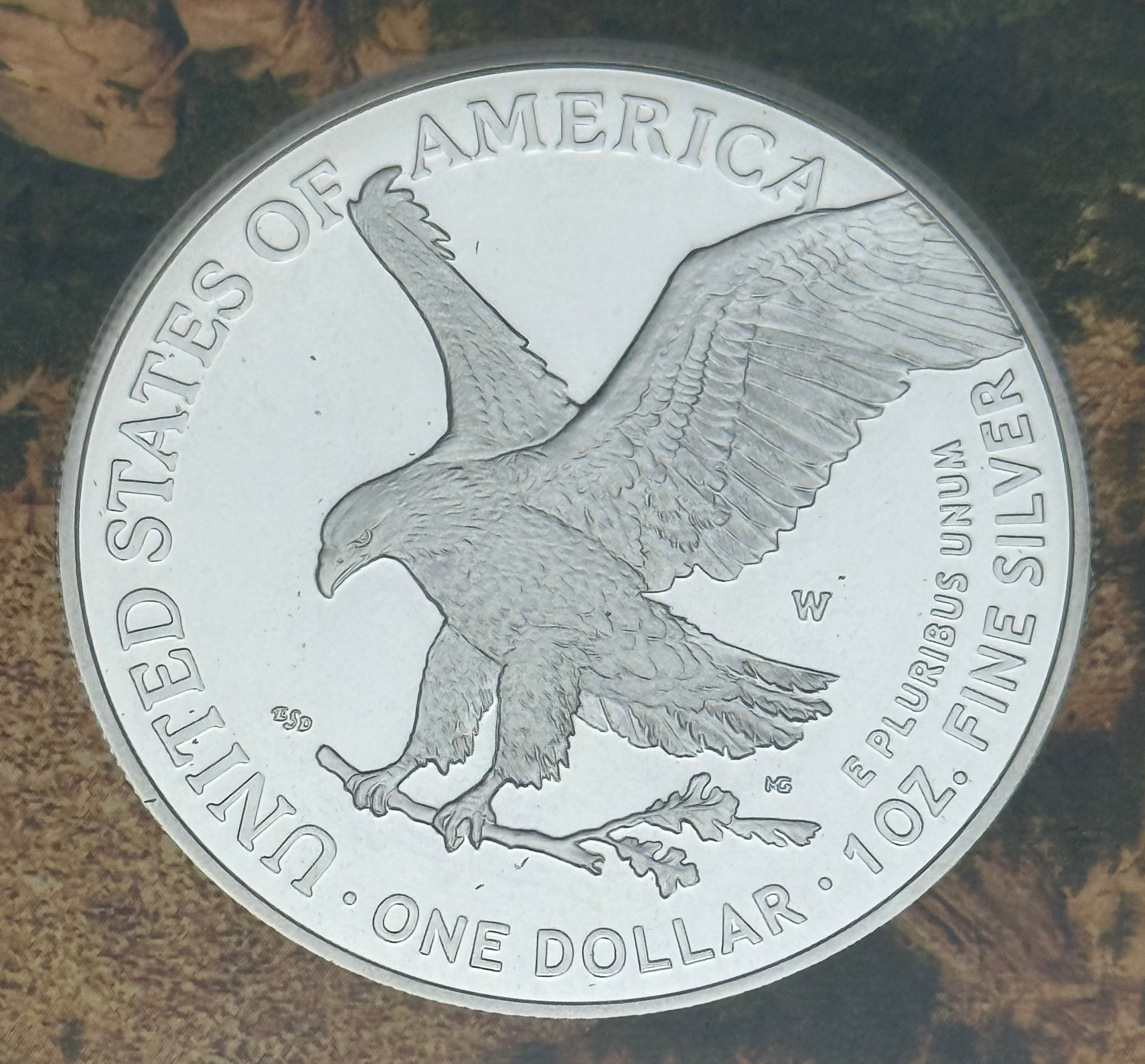 2023-W $1 American Silver Eagle. FDOI. NGC PF70 Ultra Cameo, Mount Rushmore Label