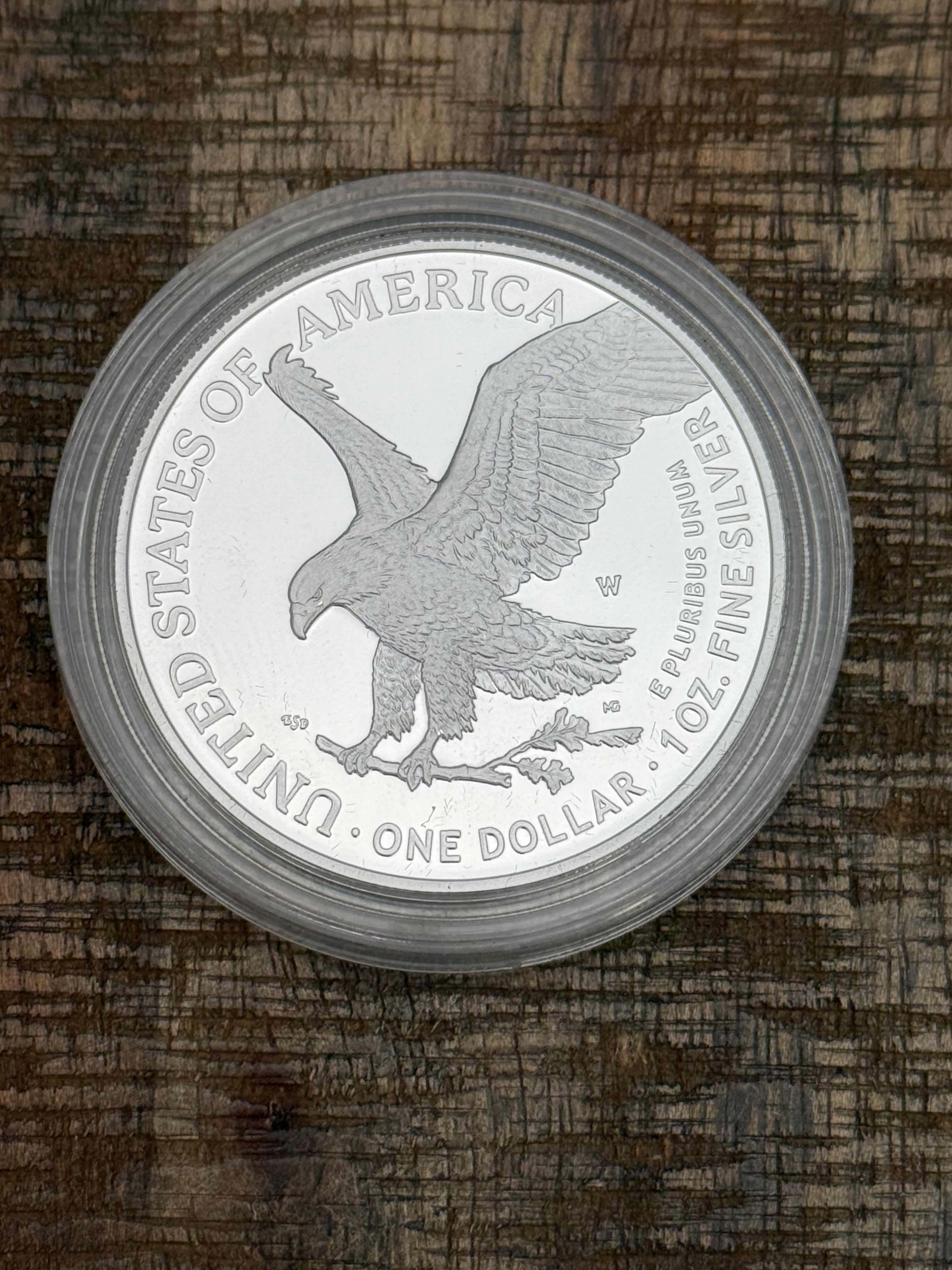 2021-W $1 US American Silver Eagle Proof Coin ~ Type II ~Capsule, Presentation Case, Box, with COA. (Copy)