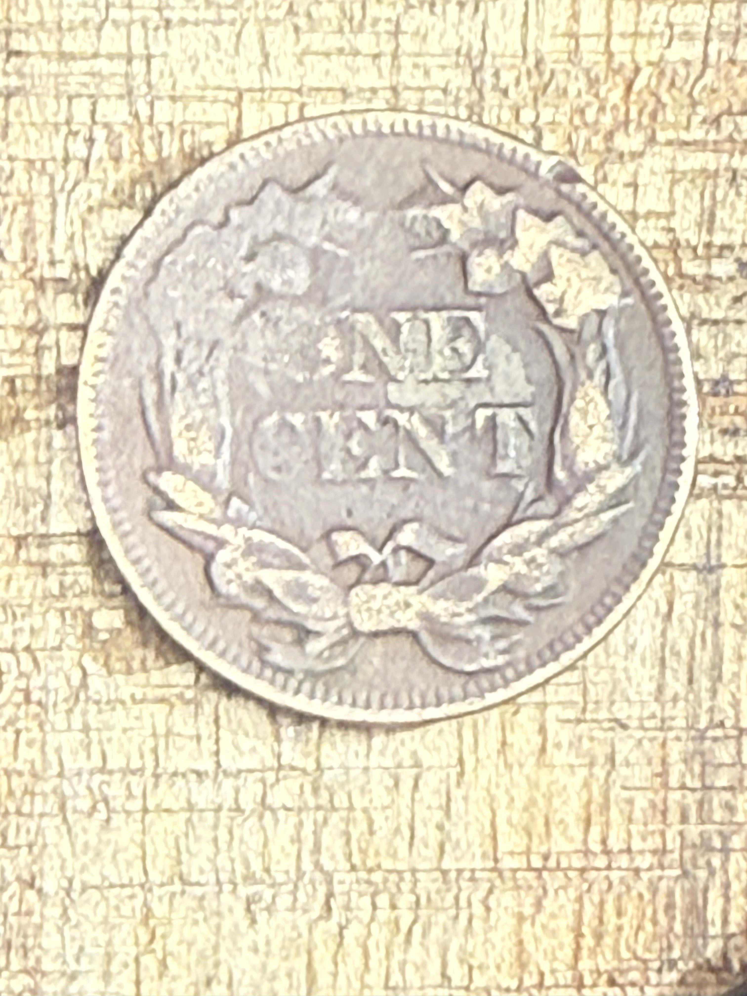 1857 ~ 1c US Flying Cent