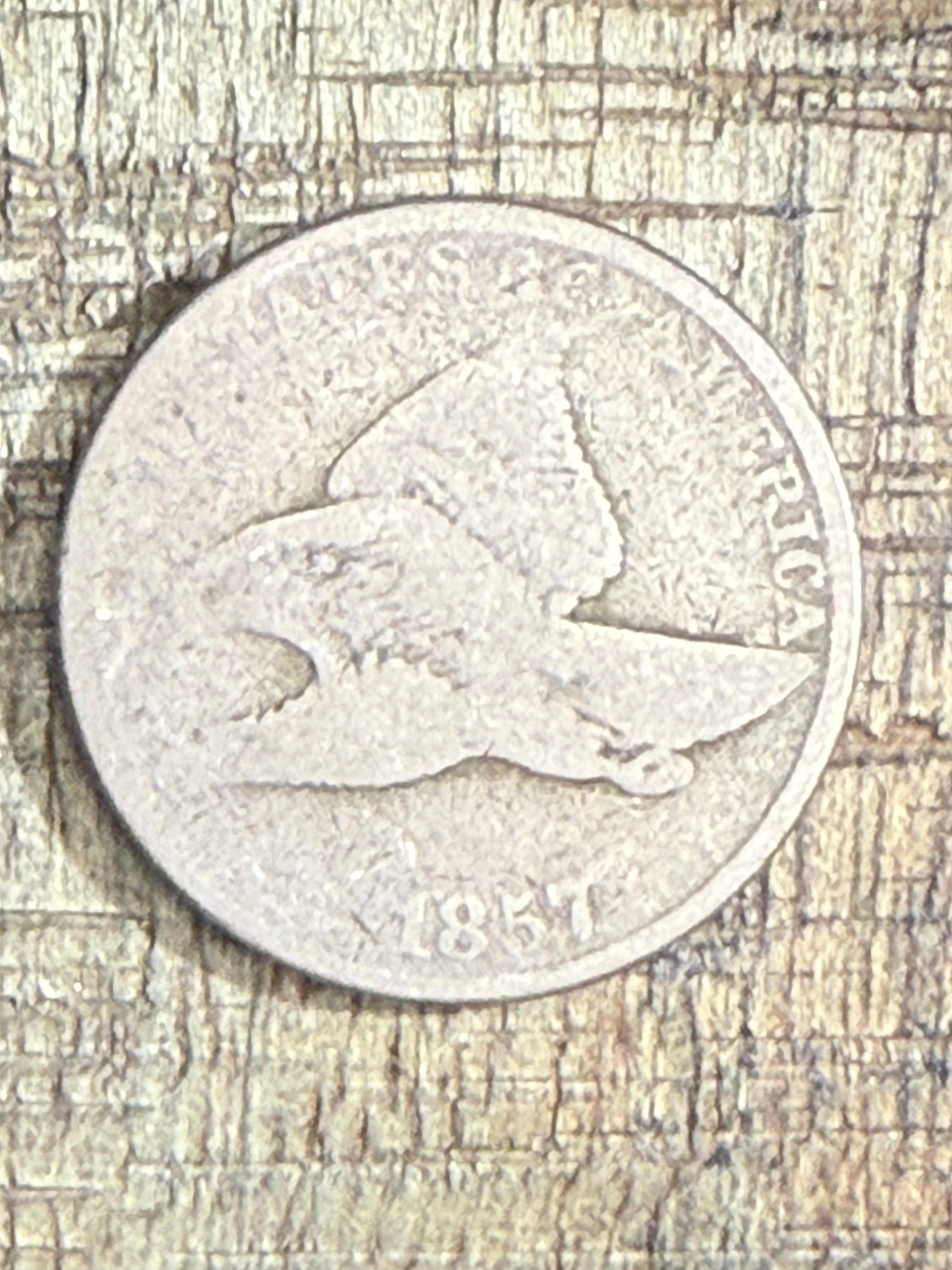 1857 ~ 1c US Flying Cent