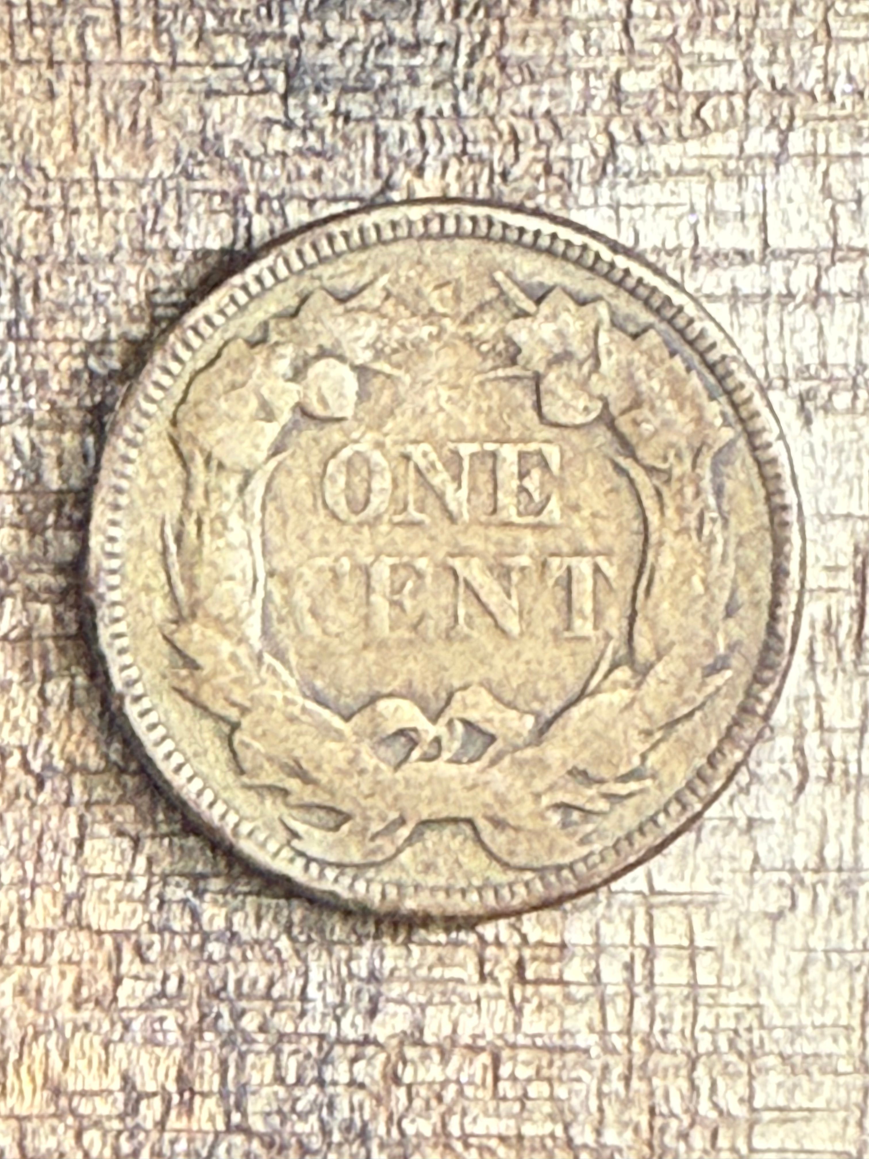1857 ~ 1c US Flying Cent
