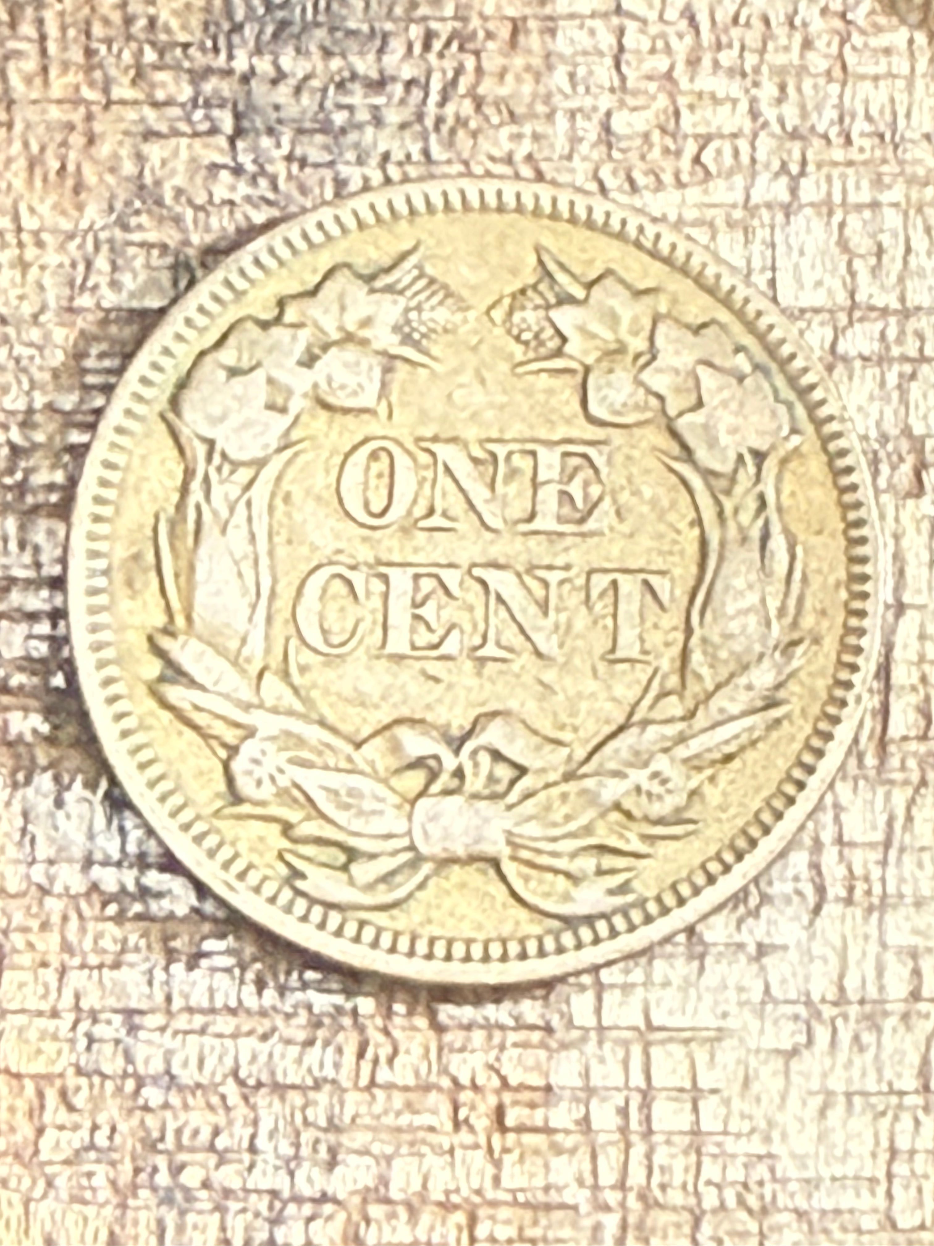 1857 ~ 1c US Flying Cent