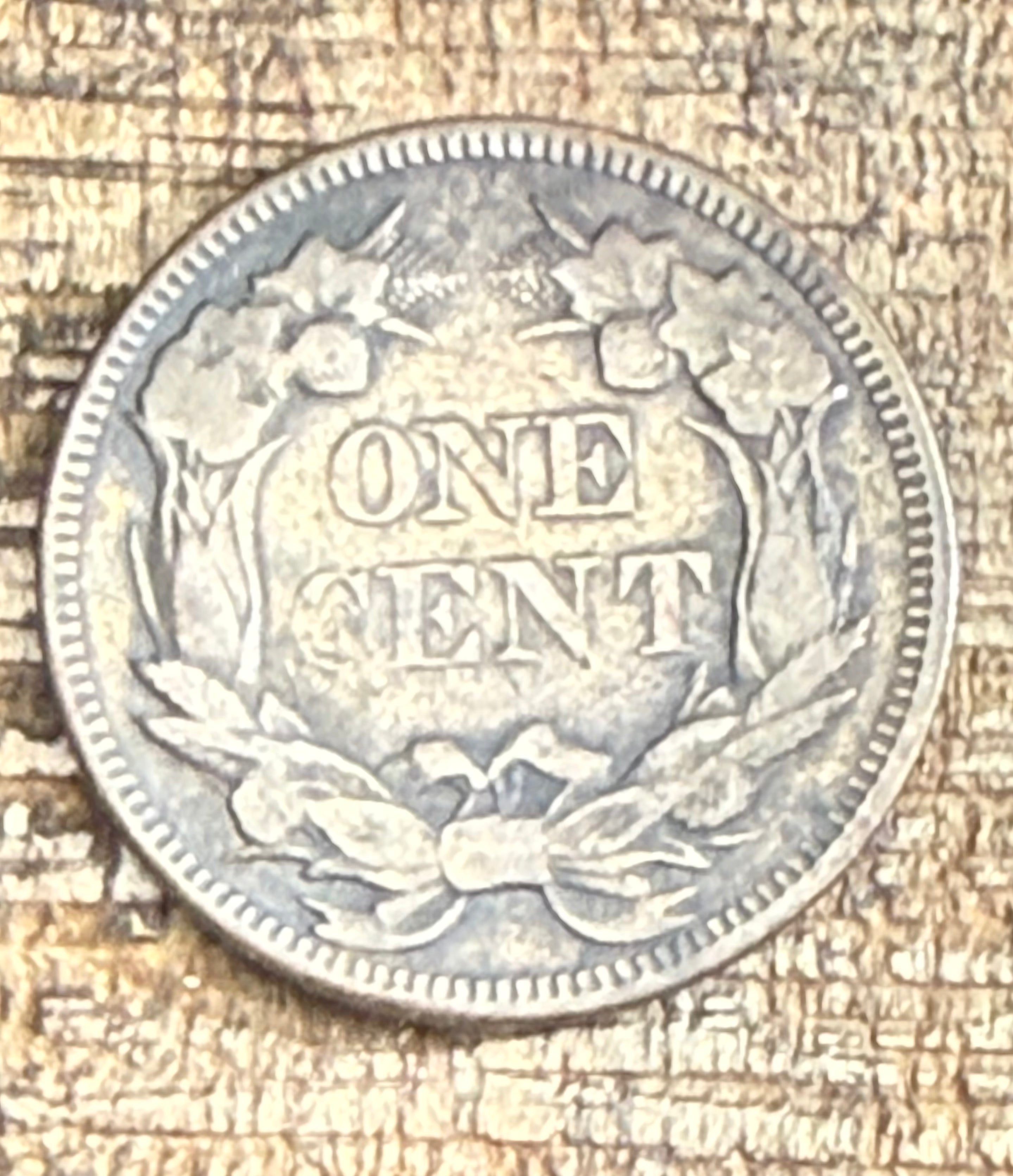 1857 ~ 1c US Flying Cent