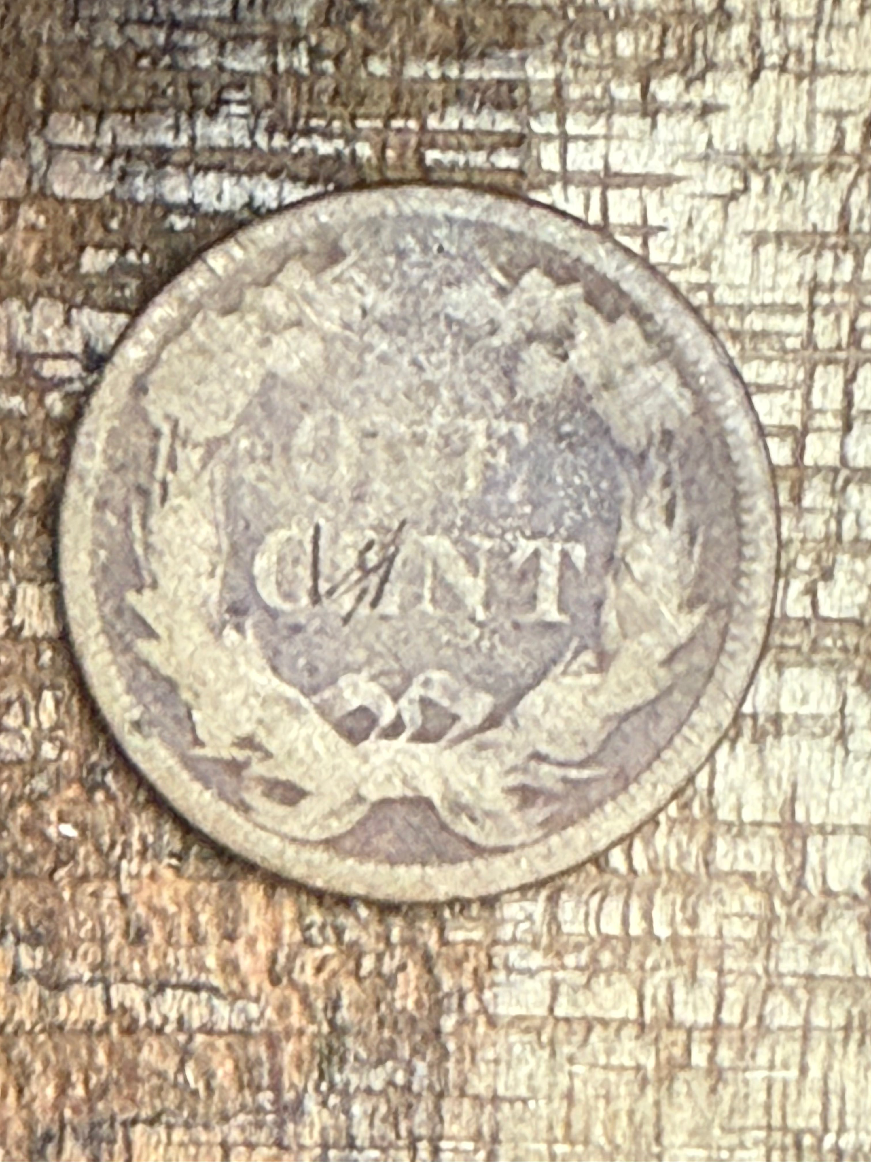 1858 1c Flying Cent