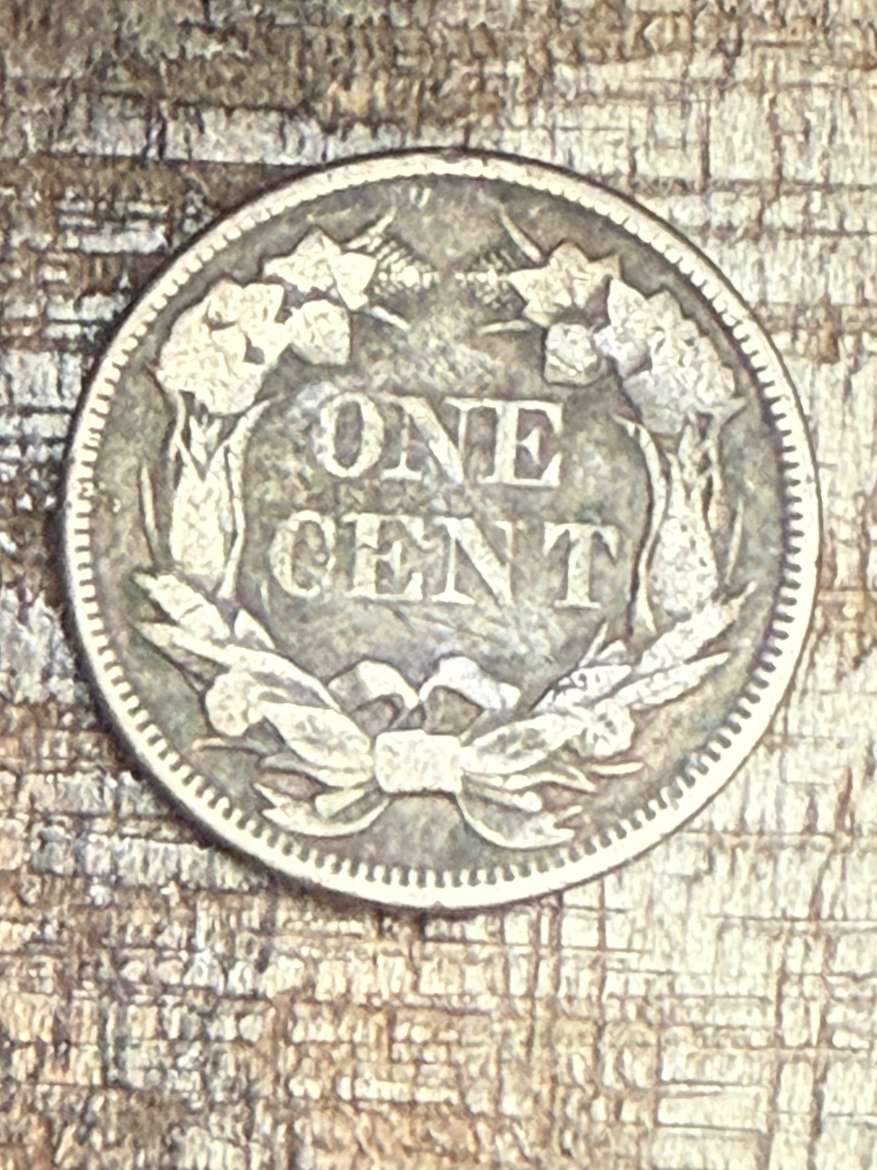 1858 1c Flying Cent ~ Large Letters