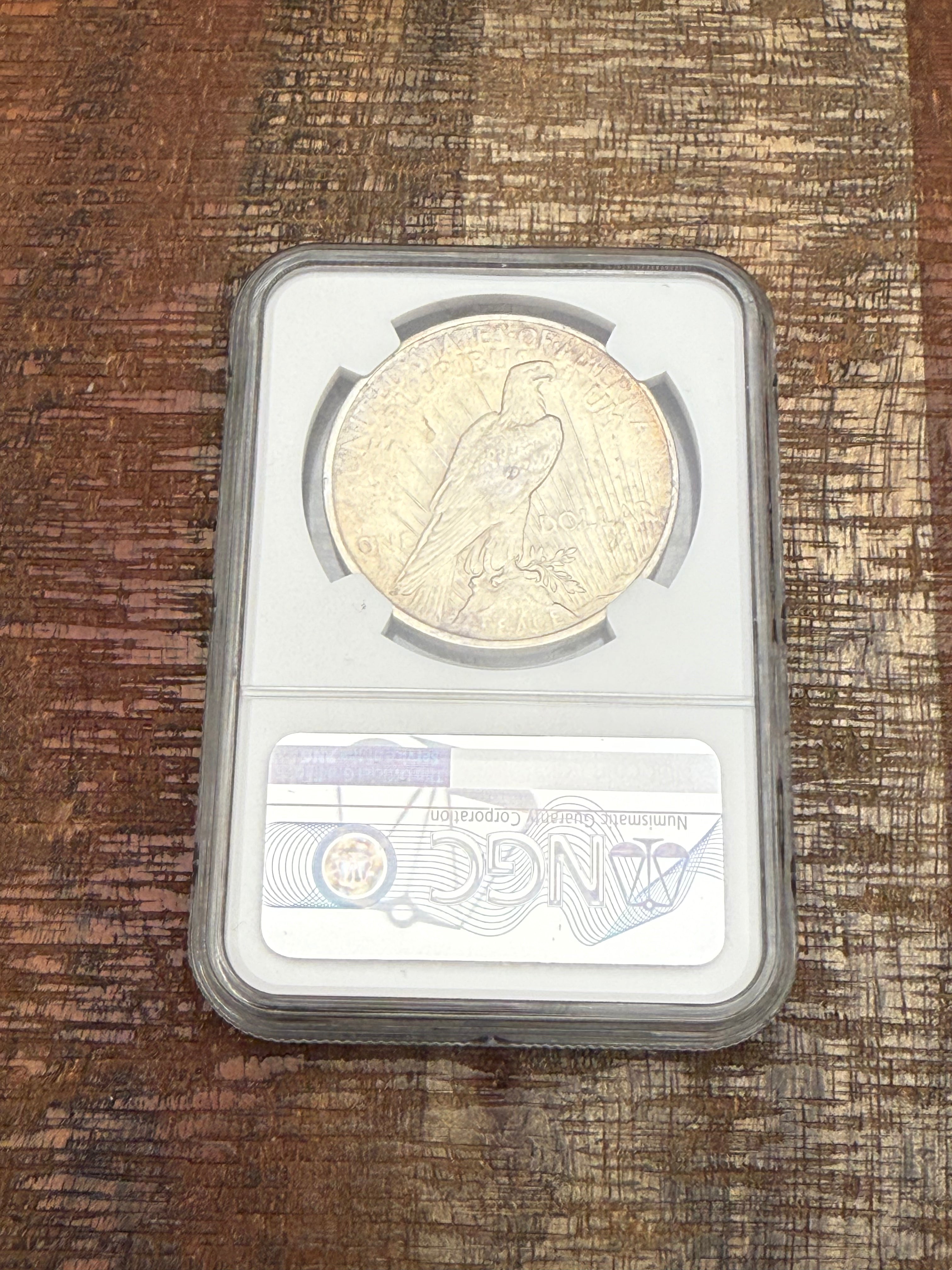 1924 $1 US Peace Dollar NGC UNC Details ~ Cleaned