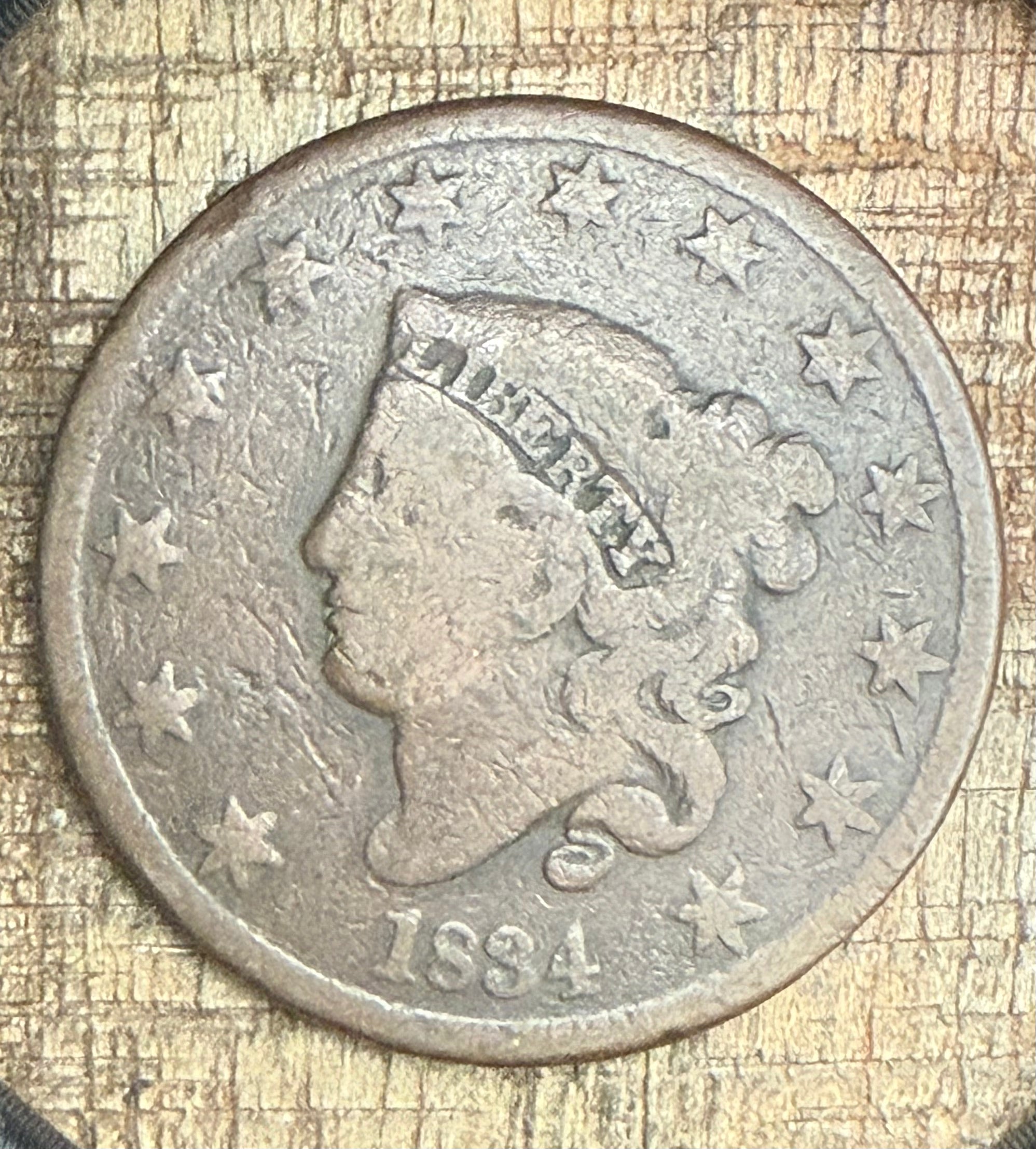 1834 1C Large Cent