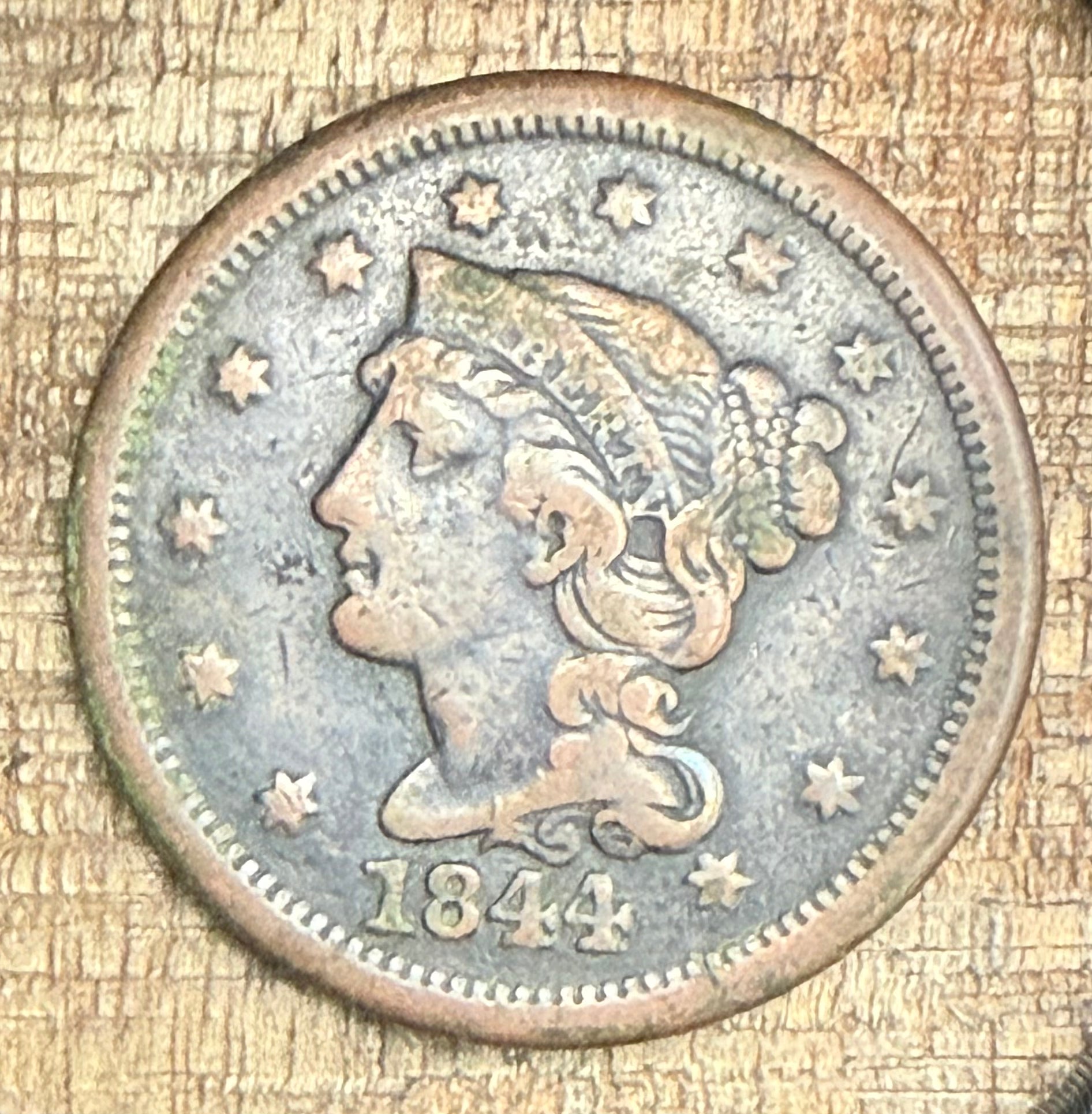 1844 1C Large Cent
