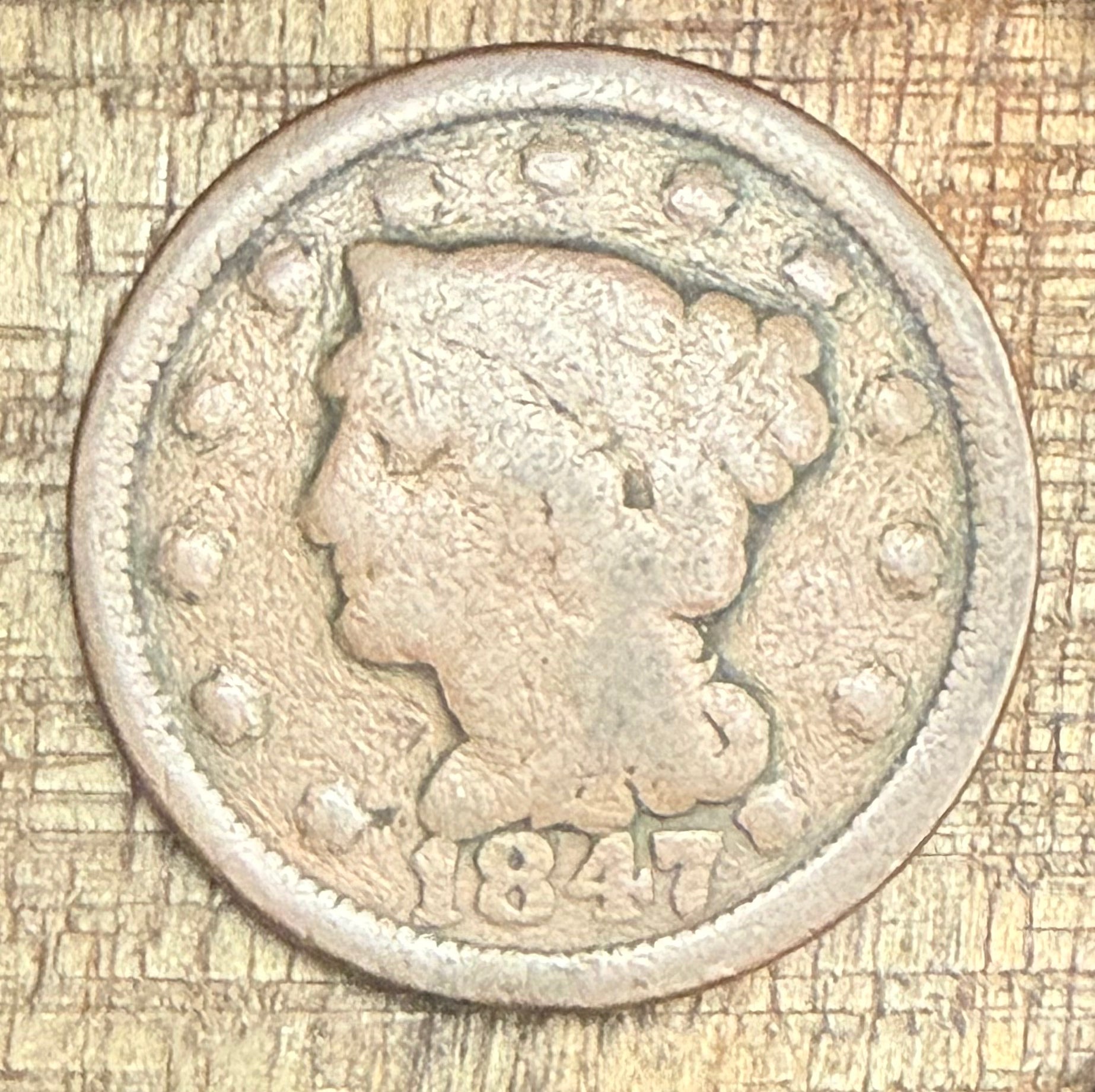 1847 1C Large Cent