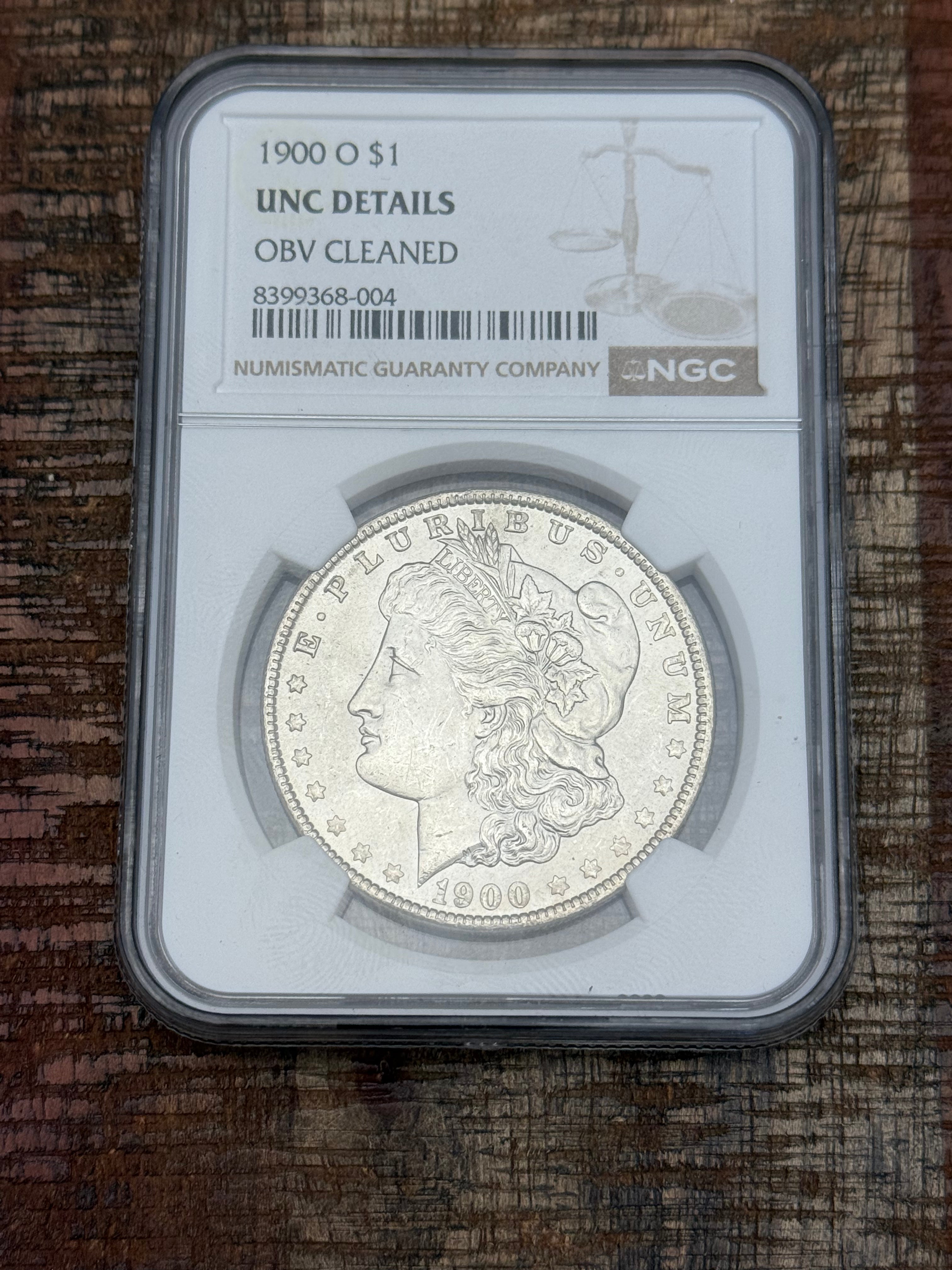 1900-O $1 US Morgan Silver Dollar~ NGC UNC Details-OBV Cleaned
