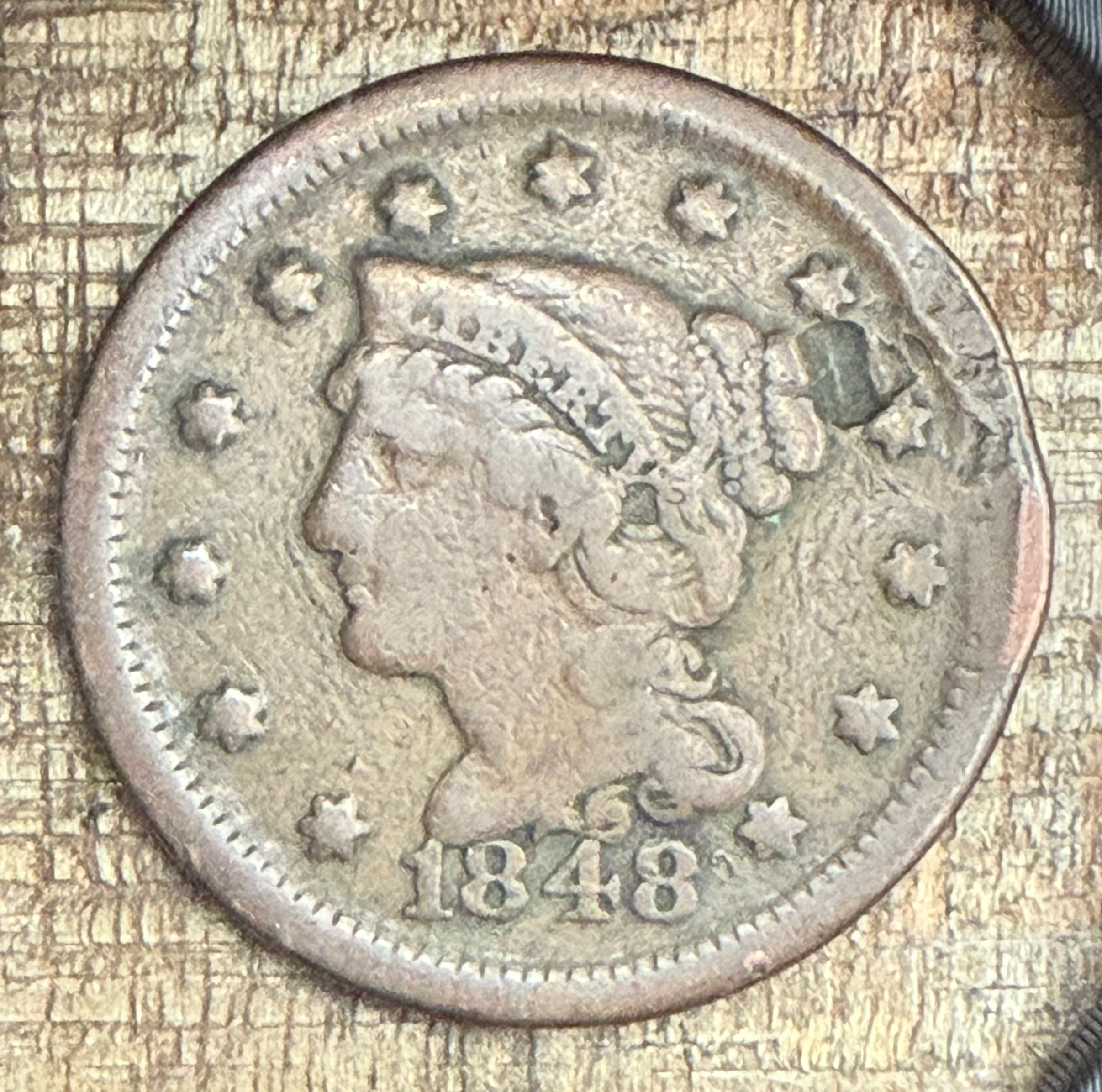 1848 1C Large Cent