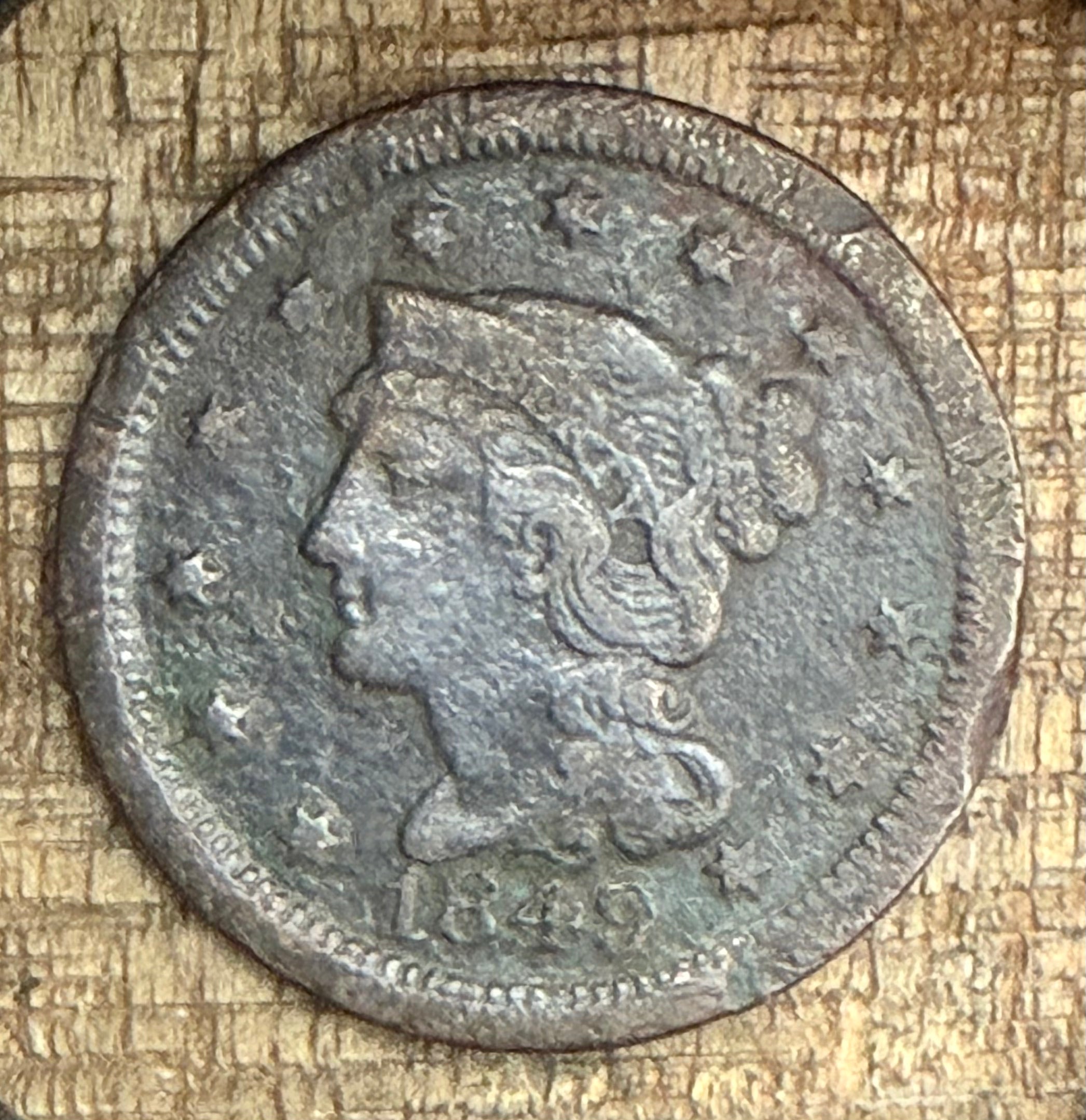 1849 1C Large Cent