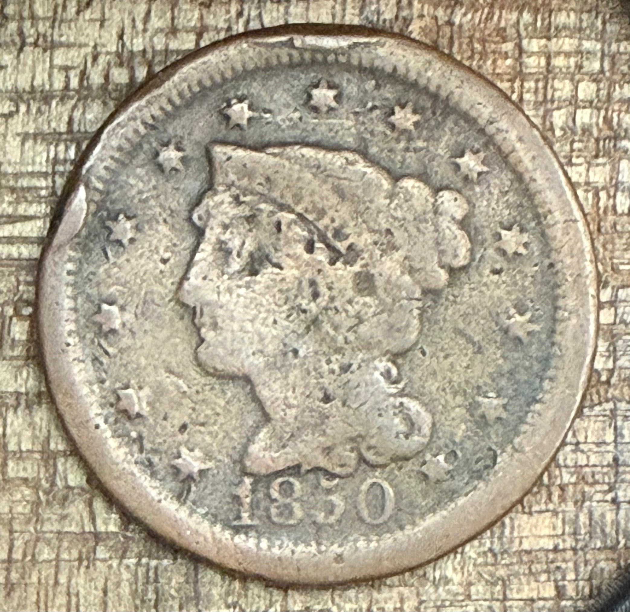 1850 1C Large Cent