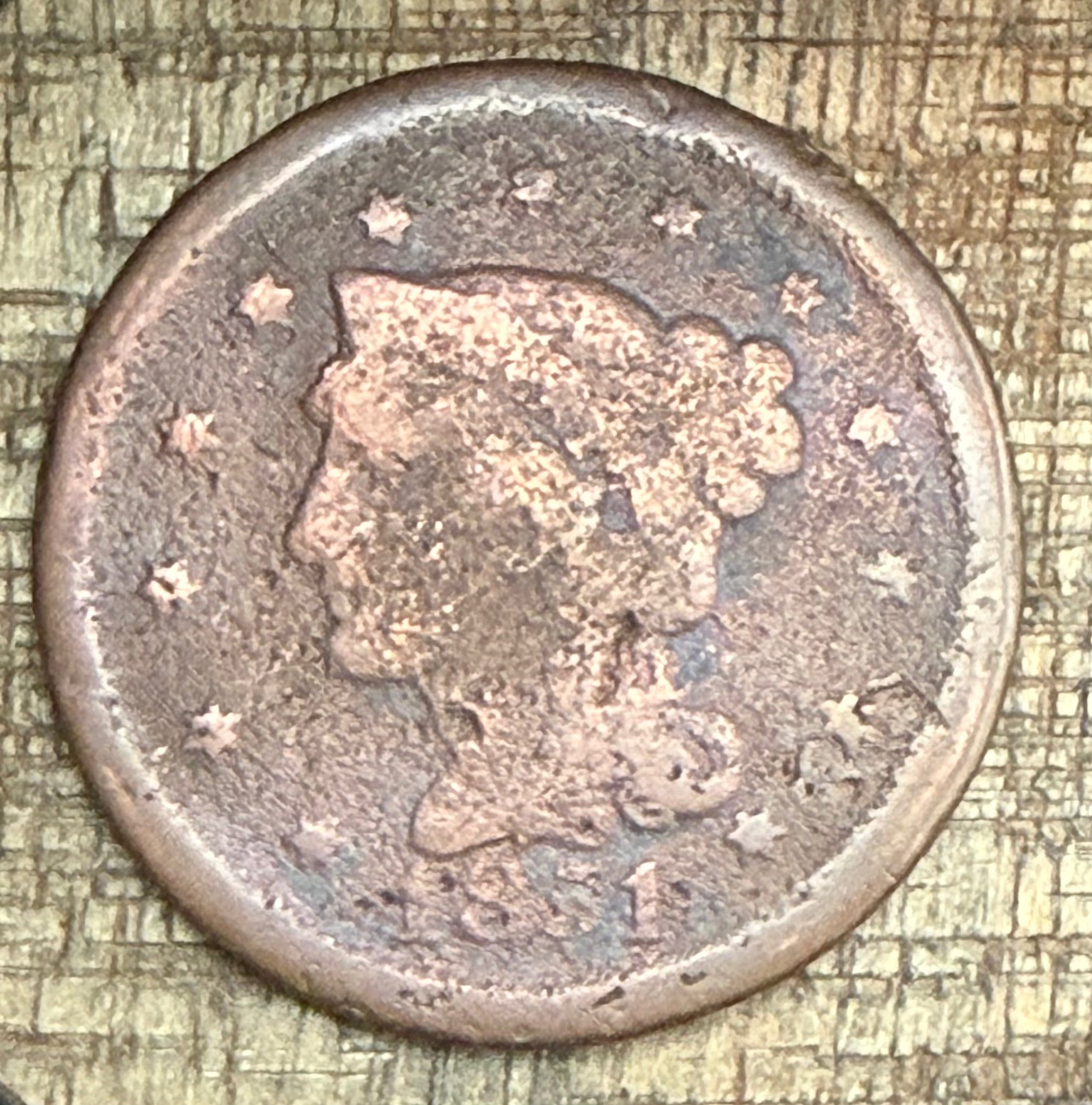 1851 1C Large Cent