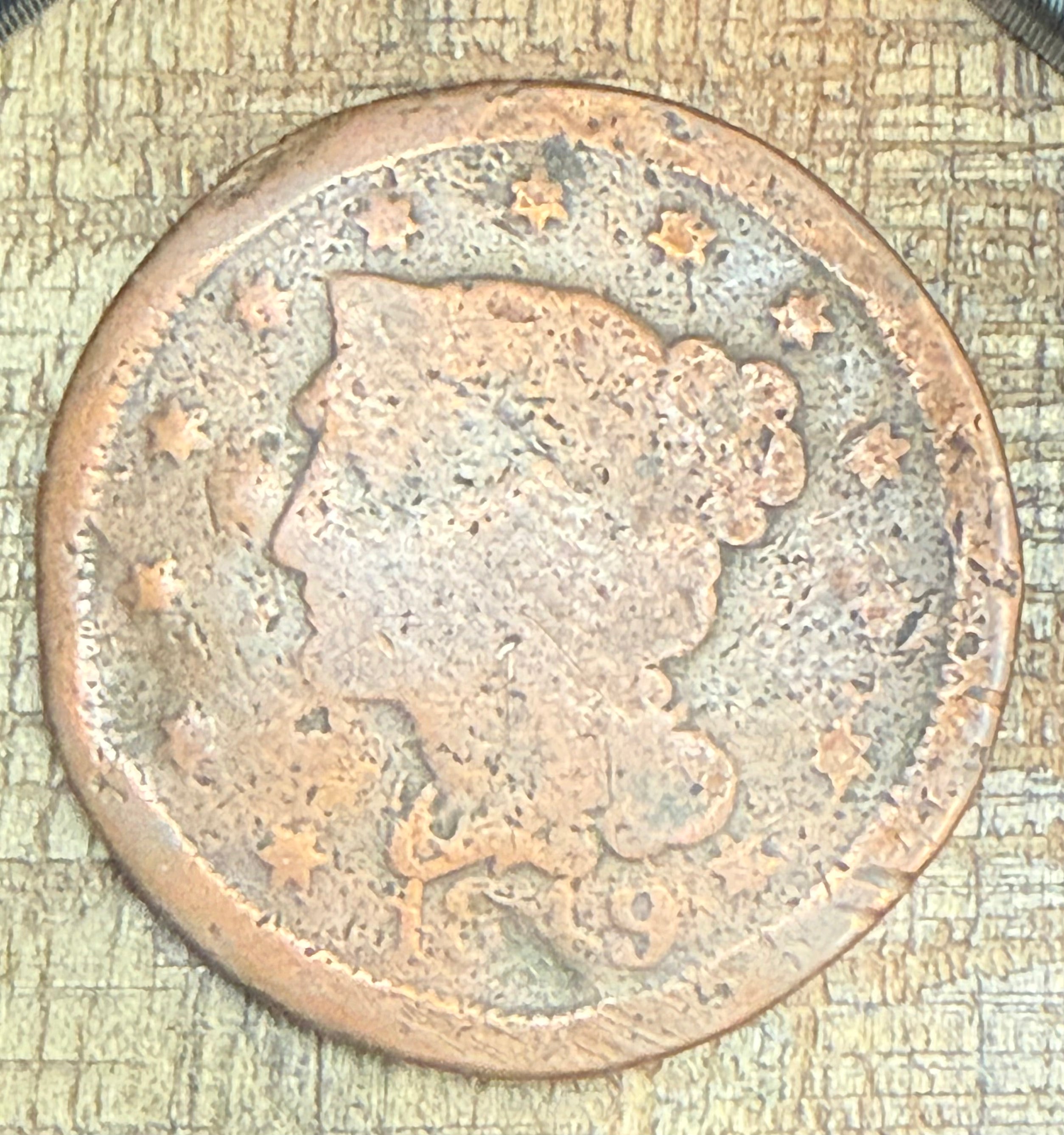 1849 1C Large Cent