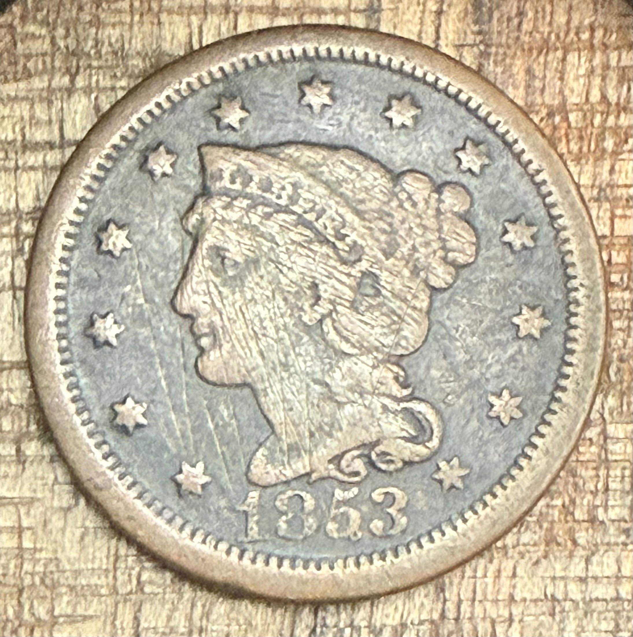 1853 1C Large Cent