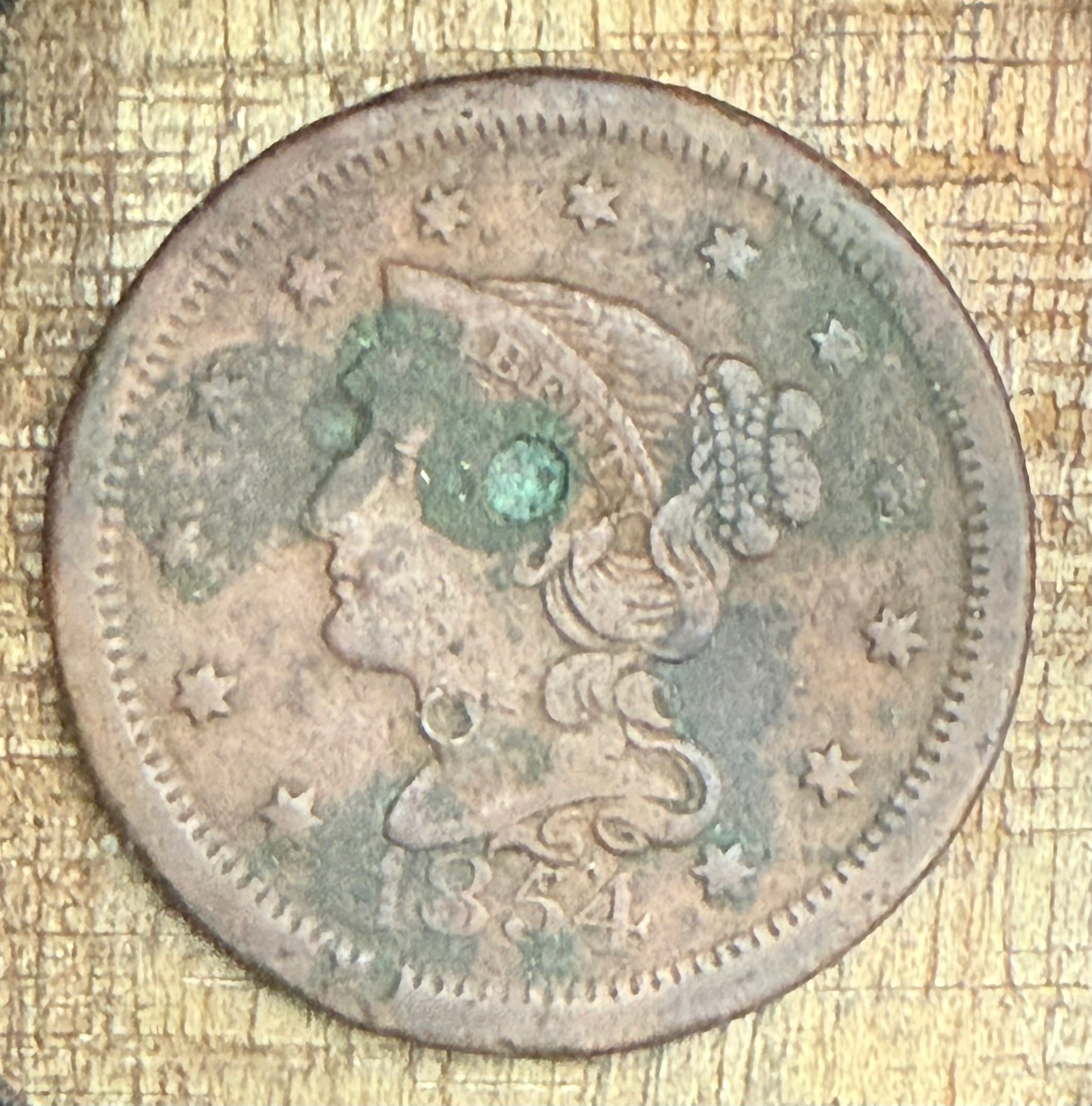 1854 1C Large Cent
