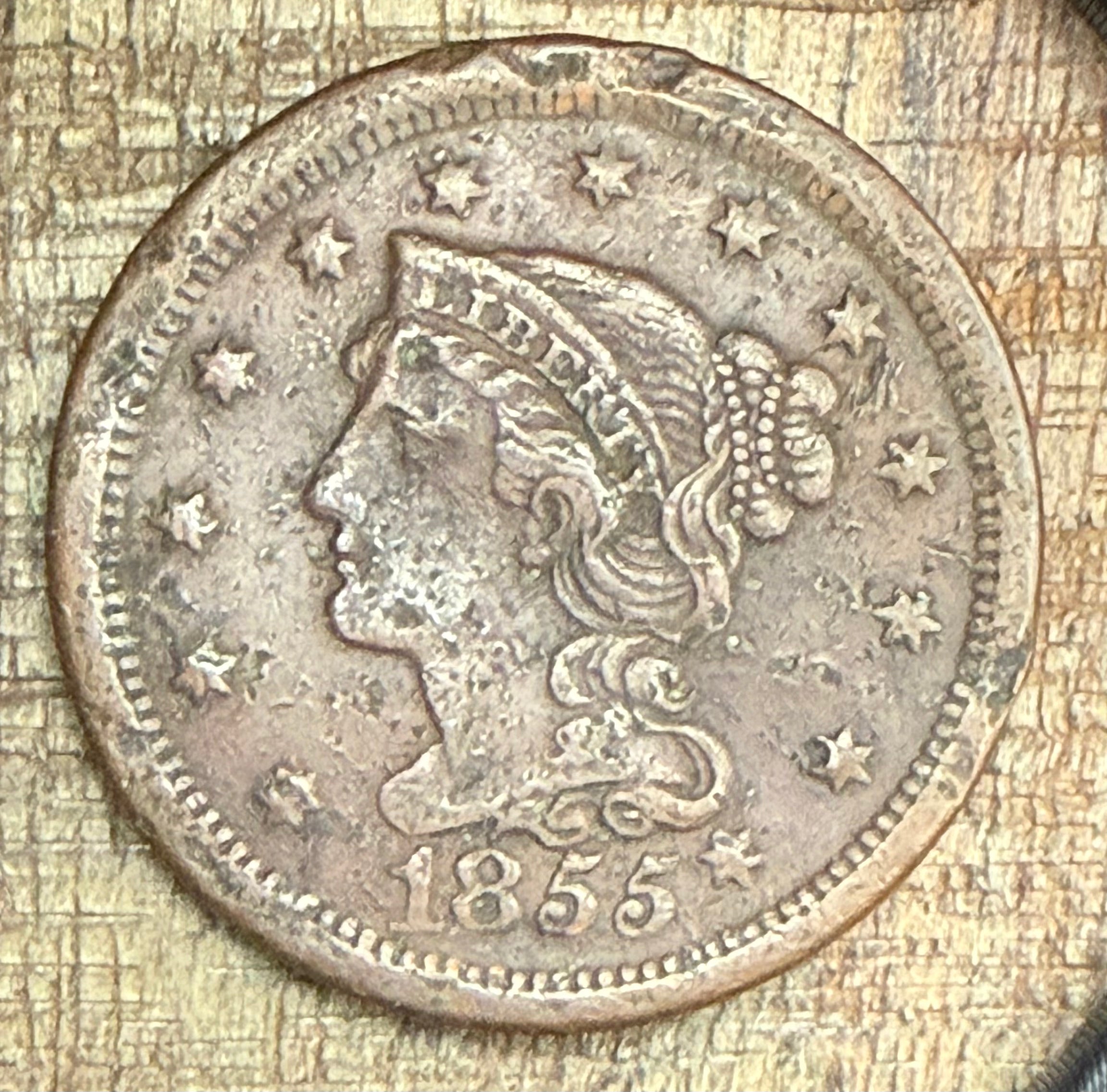 1855 1C Large Cent