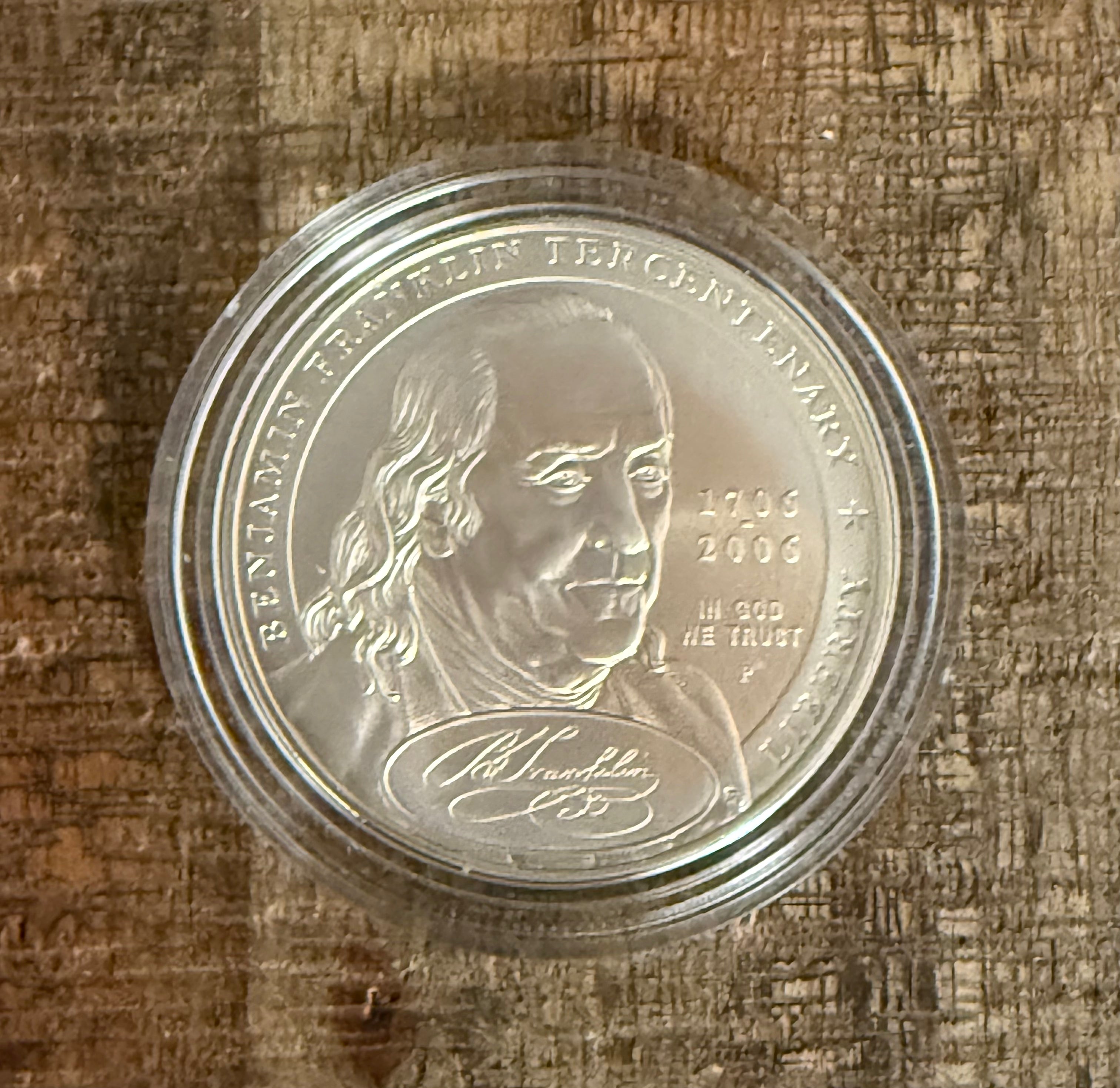 2006 Benjamin Franklin Commemorative Coin Program~"Founding Father" Uncirculated Silver Dollar~ In OGP with COA