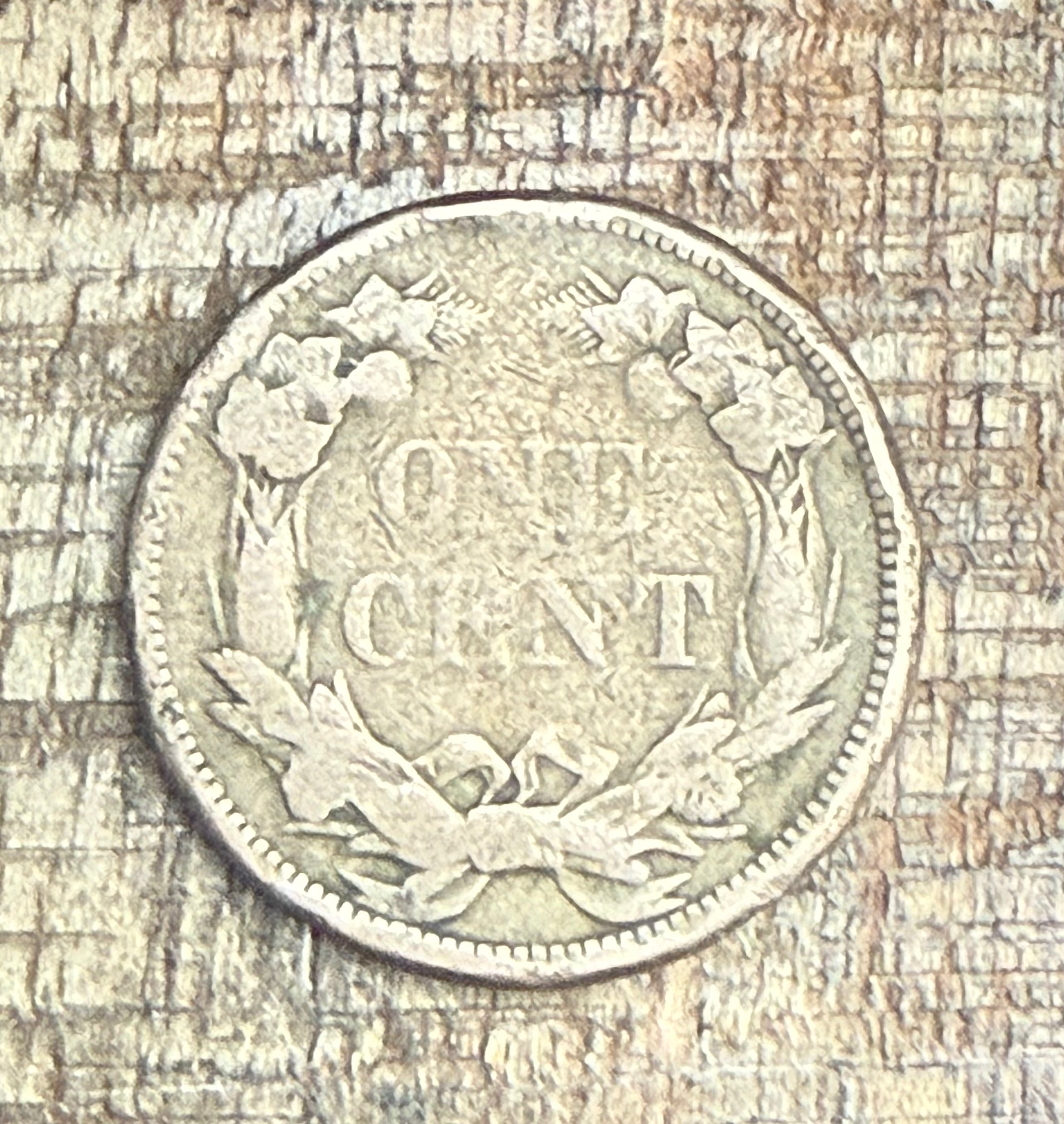 1858 1c US Flying Cent ~ Small Letters