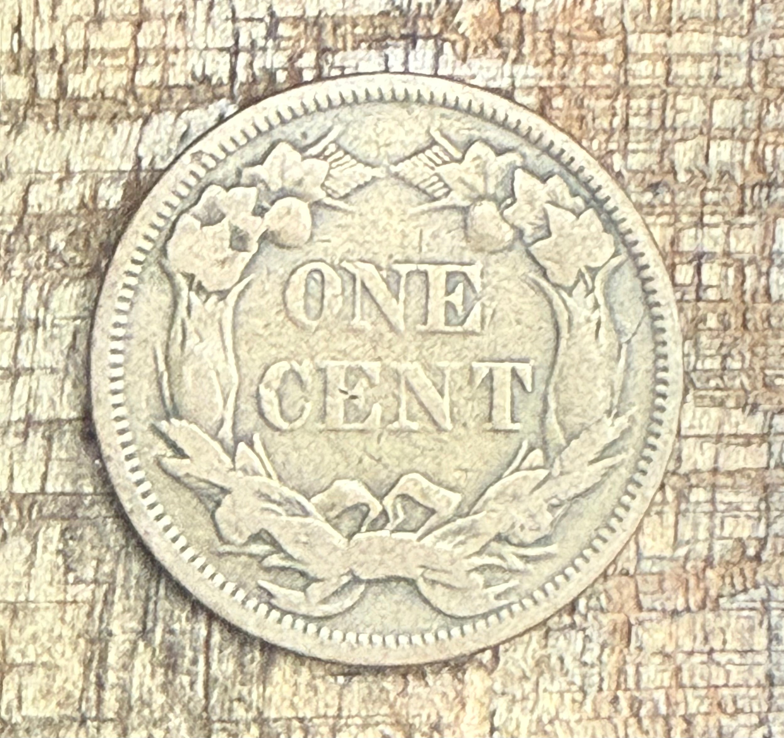 1858 1c US Flying Cent ~ Small Letters
