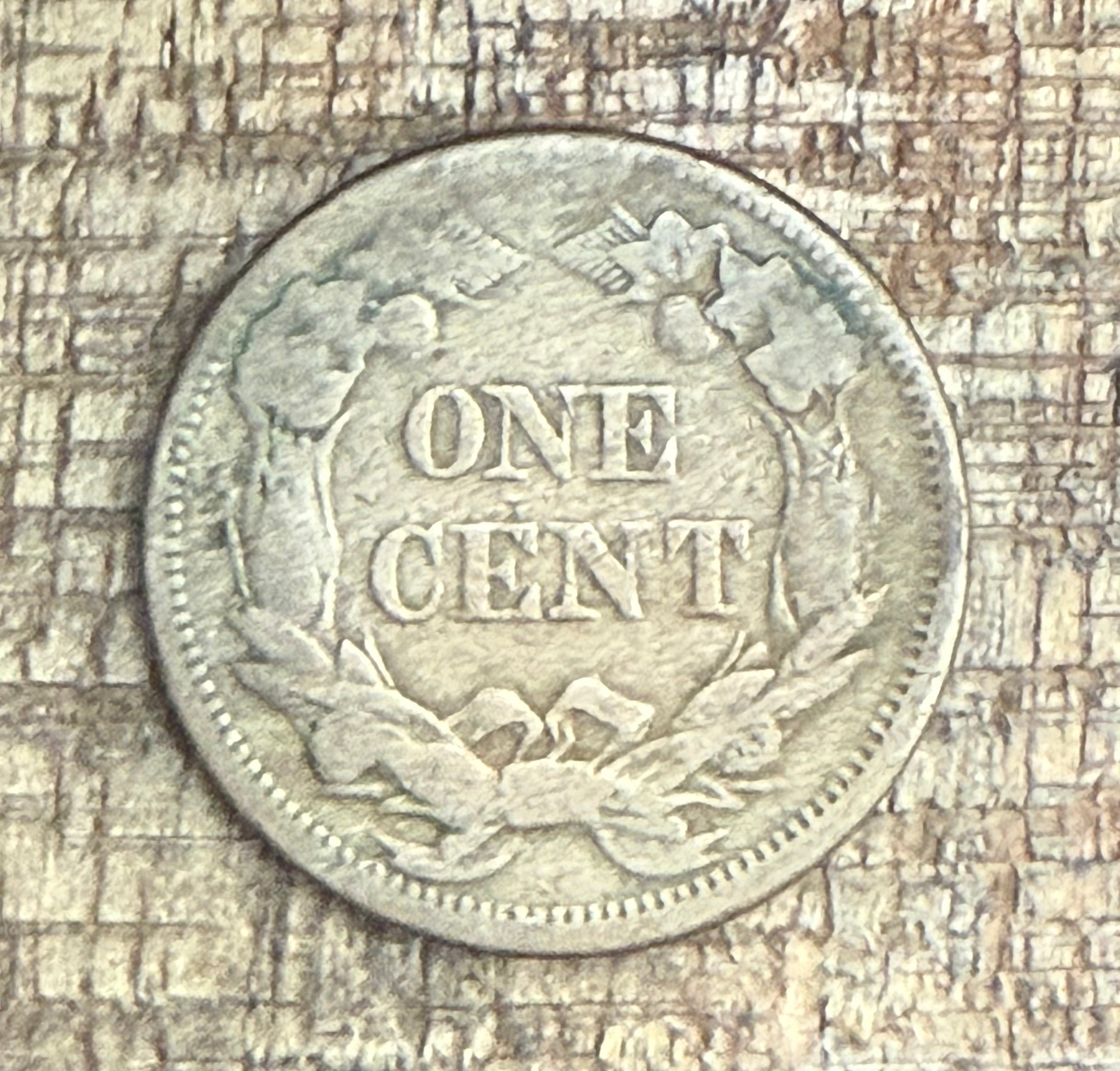 1858 1c US Flying Cent ~ Small Letters