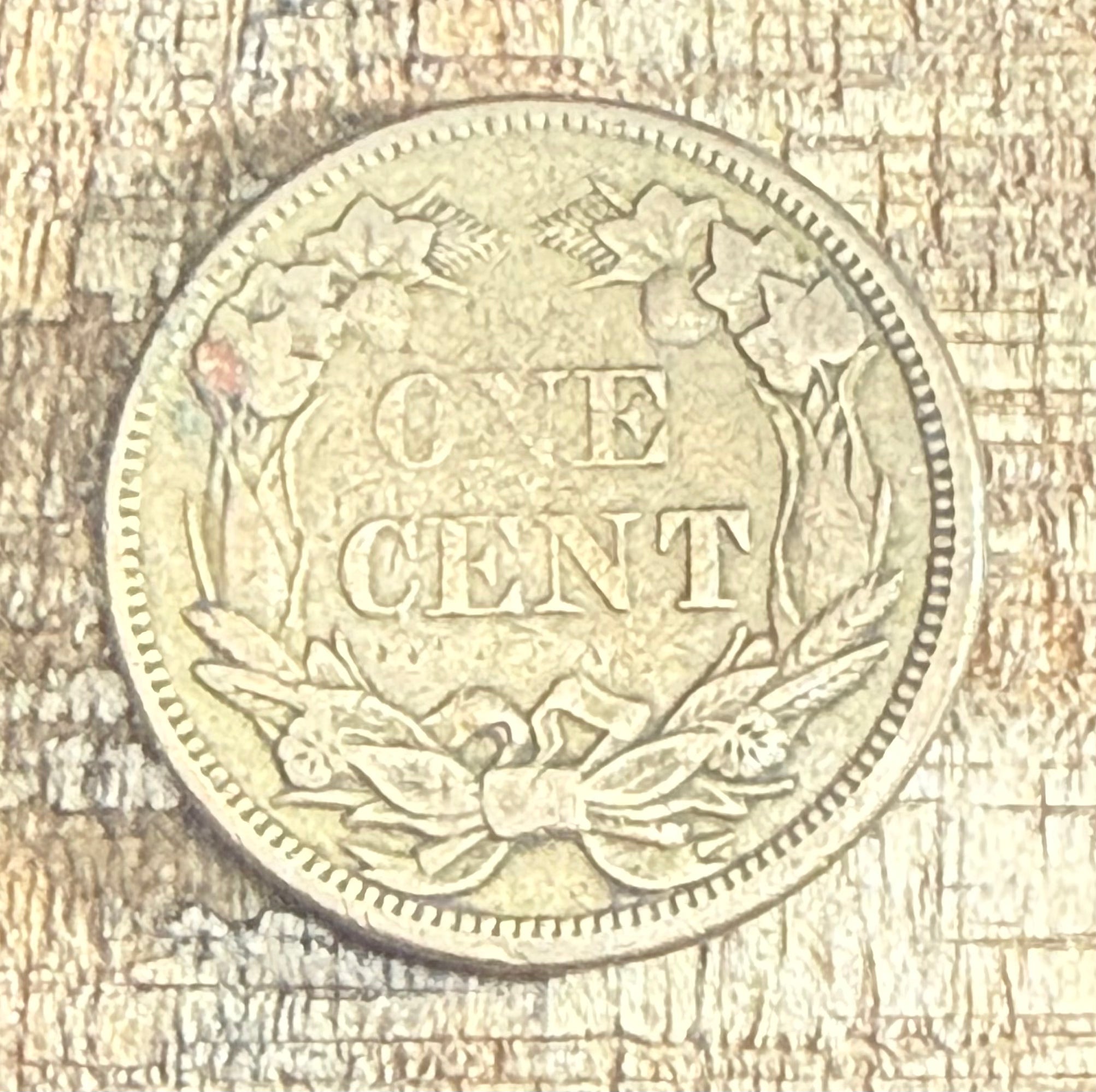 1858 1c US Flying Cent ~ Small Letters