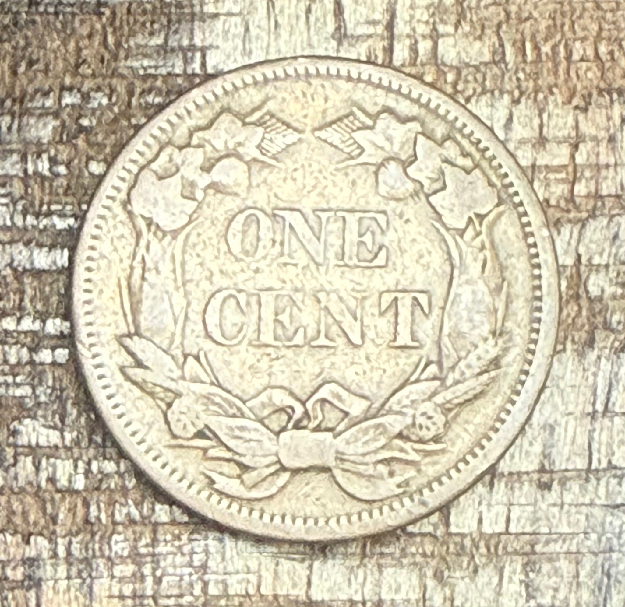 1858 1c US Flying Cent ~ Small Letters