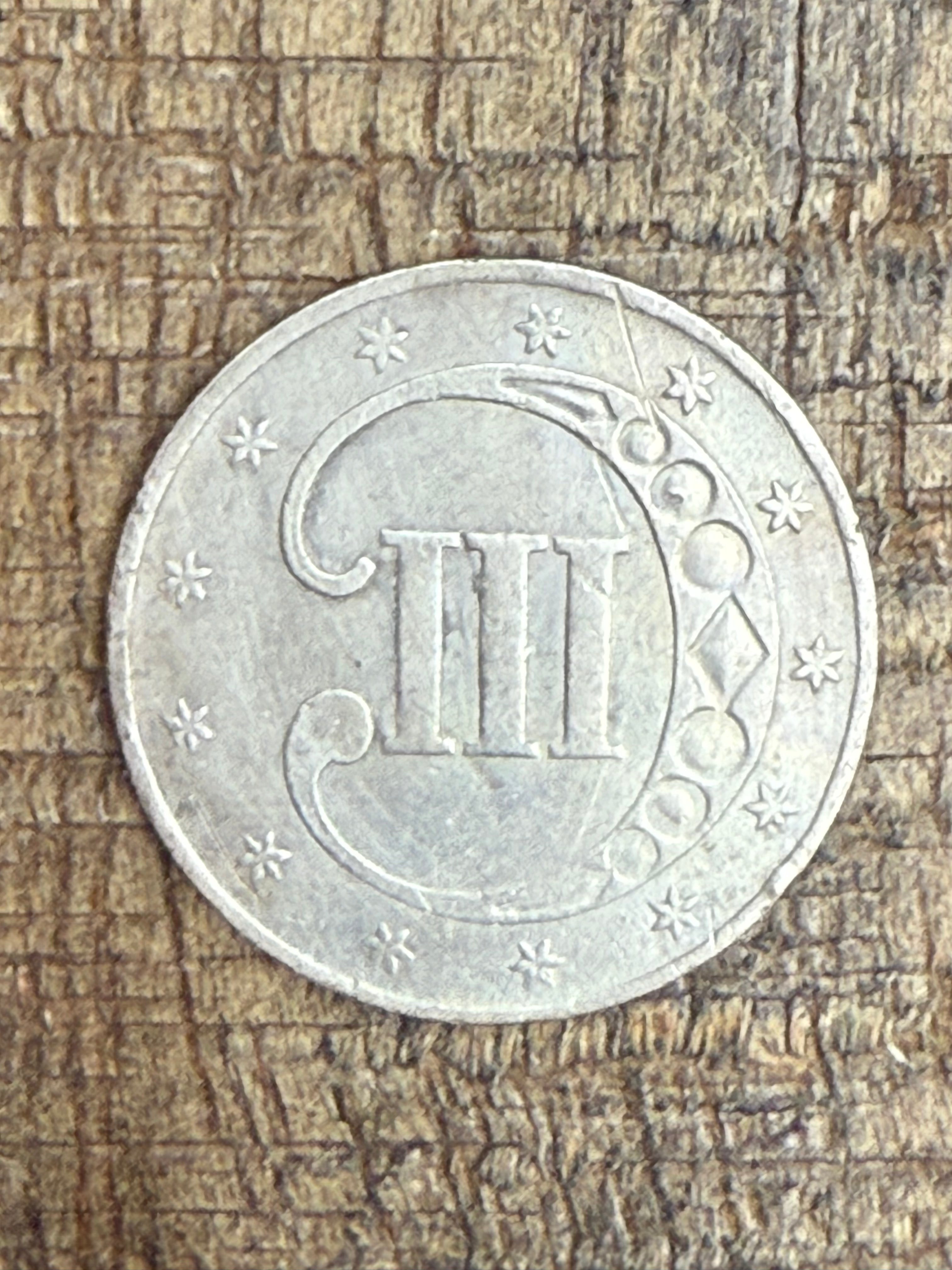 1852 3c US Three Cent ~ Silver