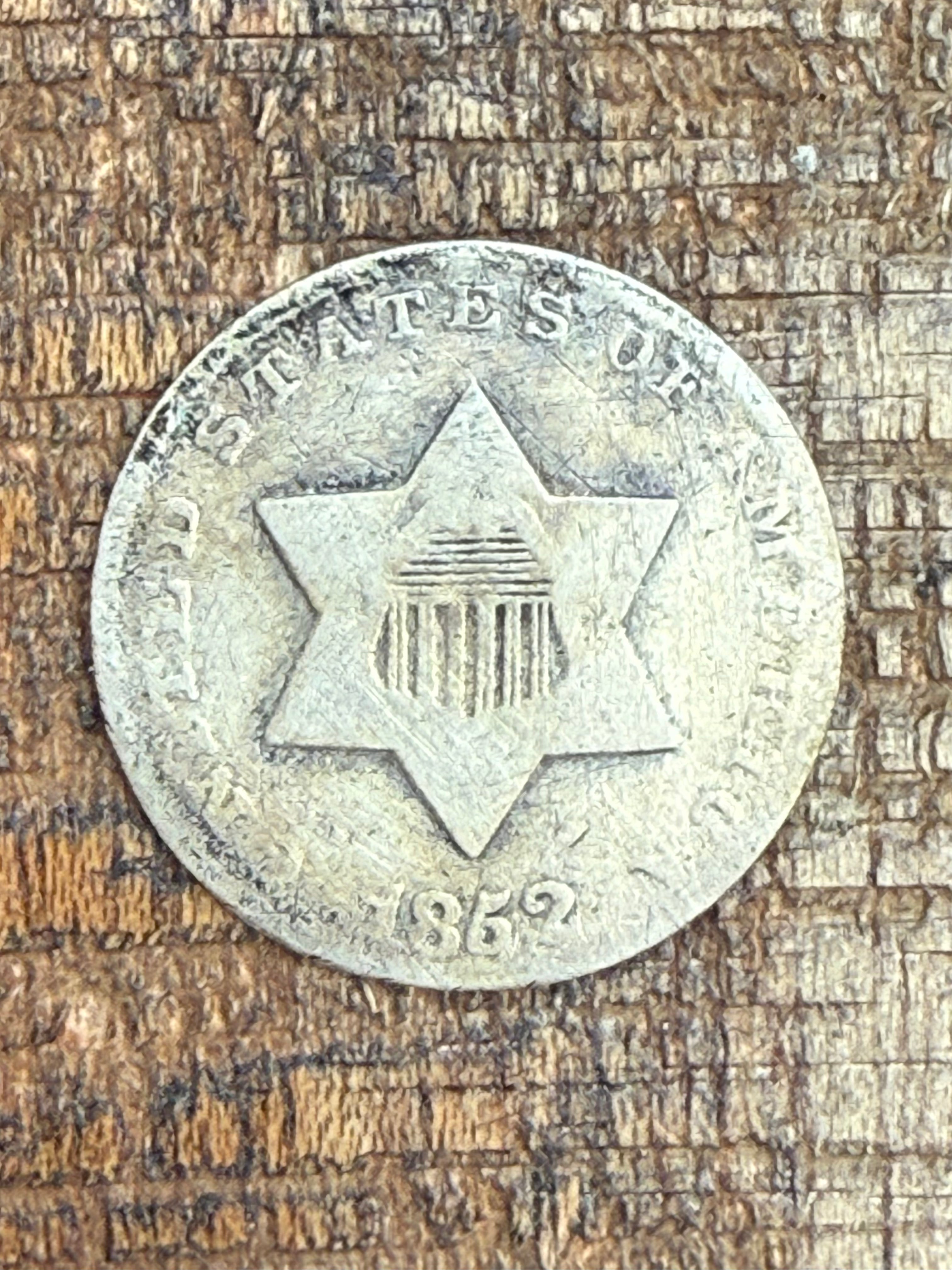 1852 3c US Three Cent ~ Silver