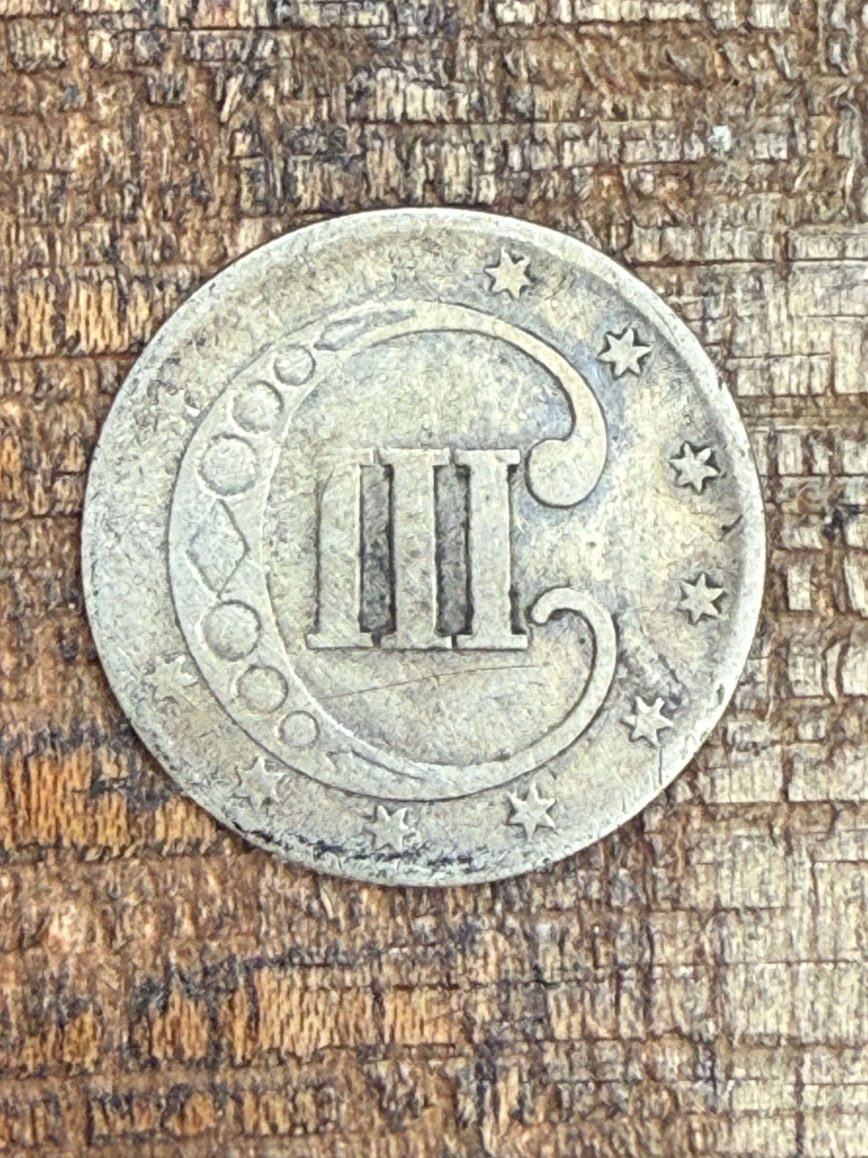 1852 3c US Three Cent ~ Silver