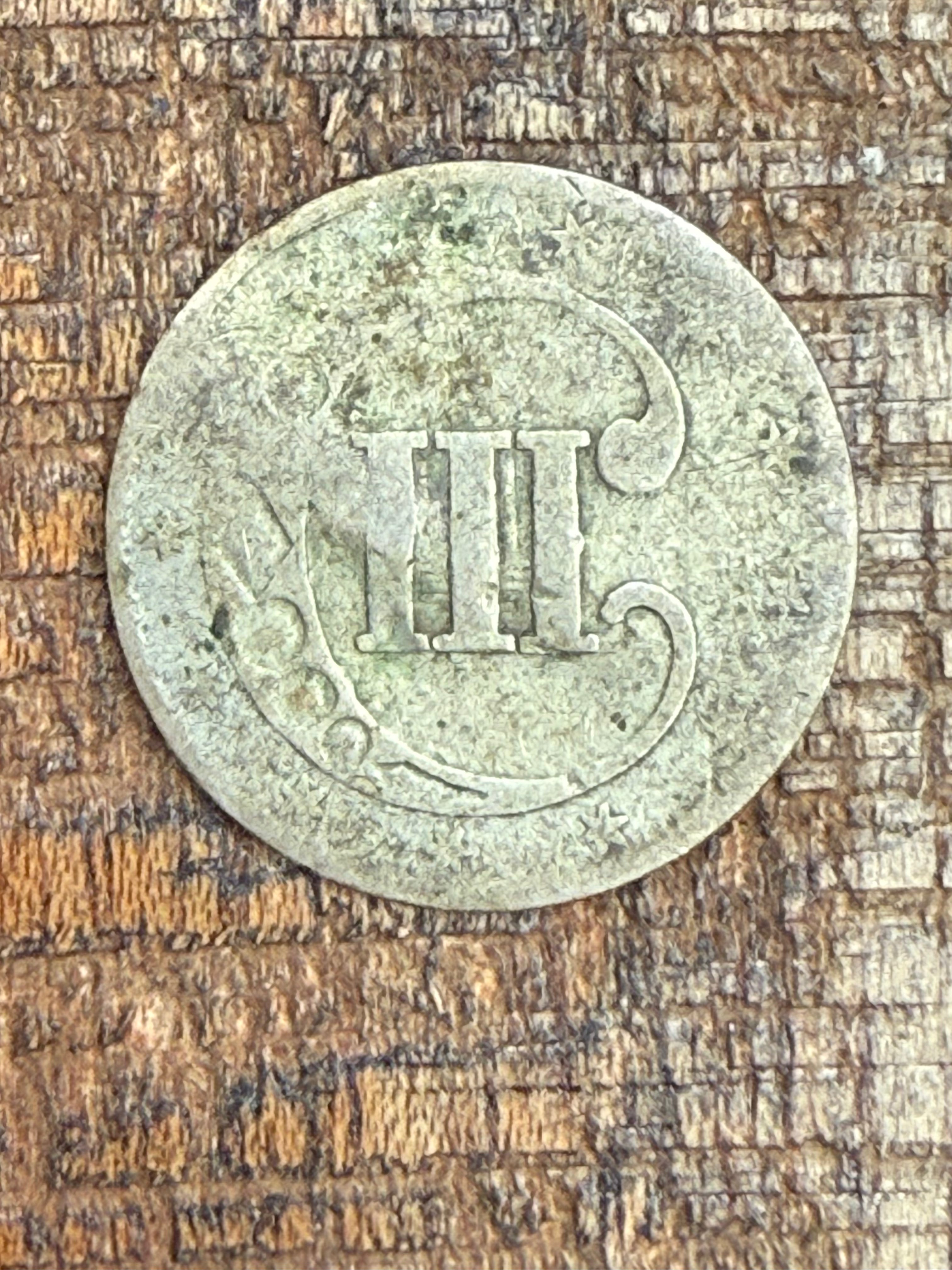 1853 3c US Three Cent ~ Silver