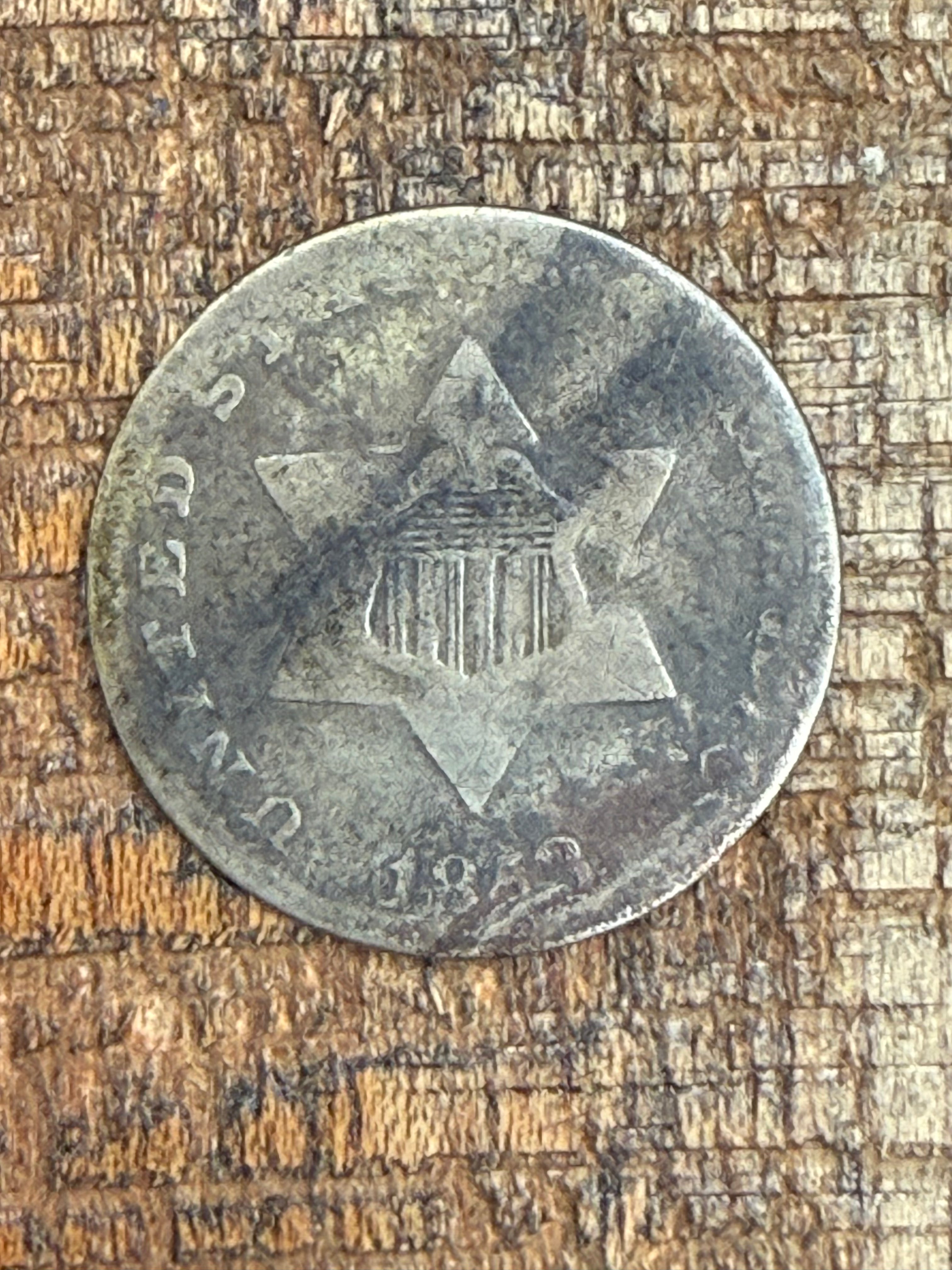 1853 3c US Three Cent ~ Silver