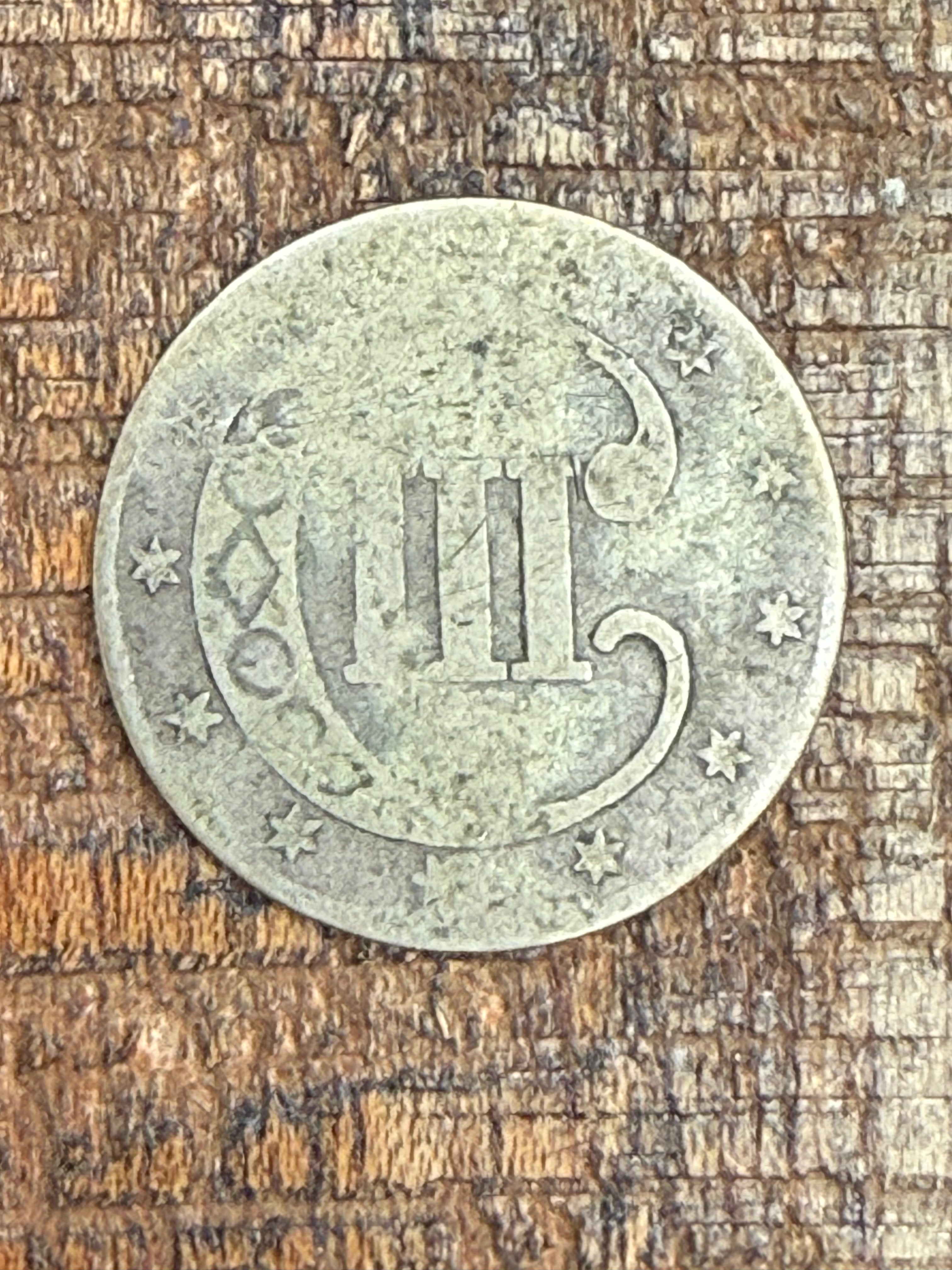 1853 3c US Three Cent ~ Silver
