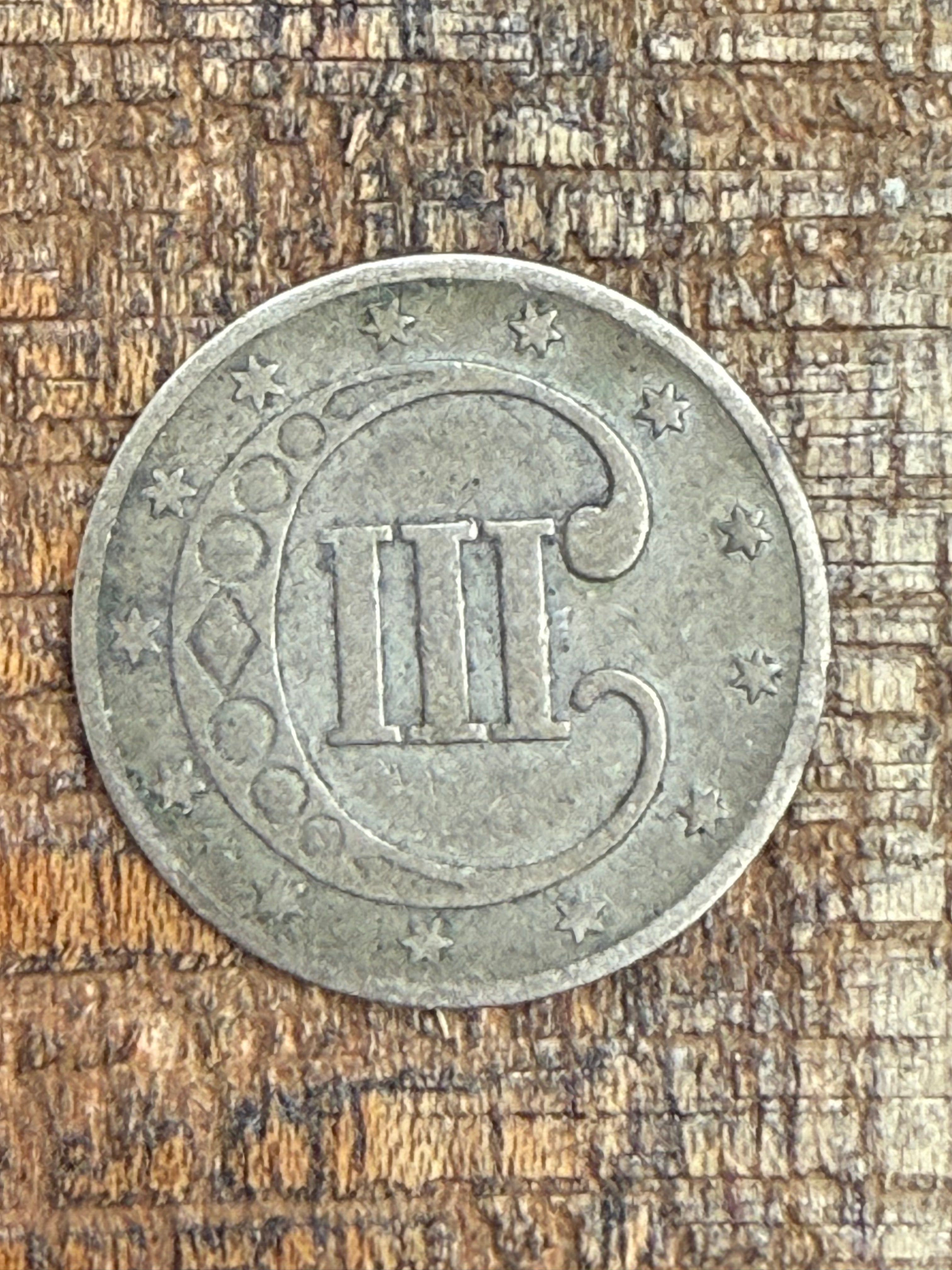 1853 3c US Three Cent ~ Silver