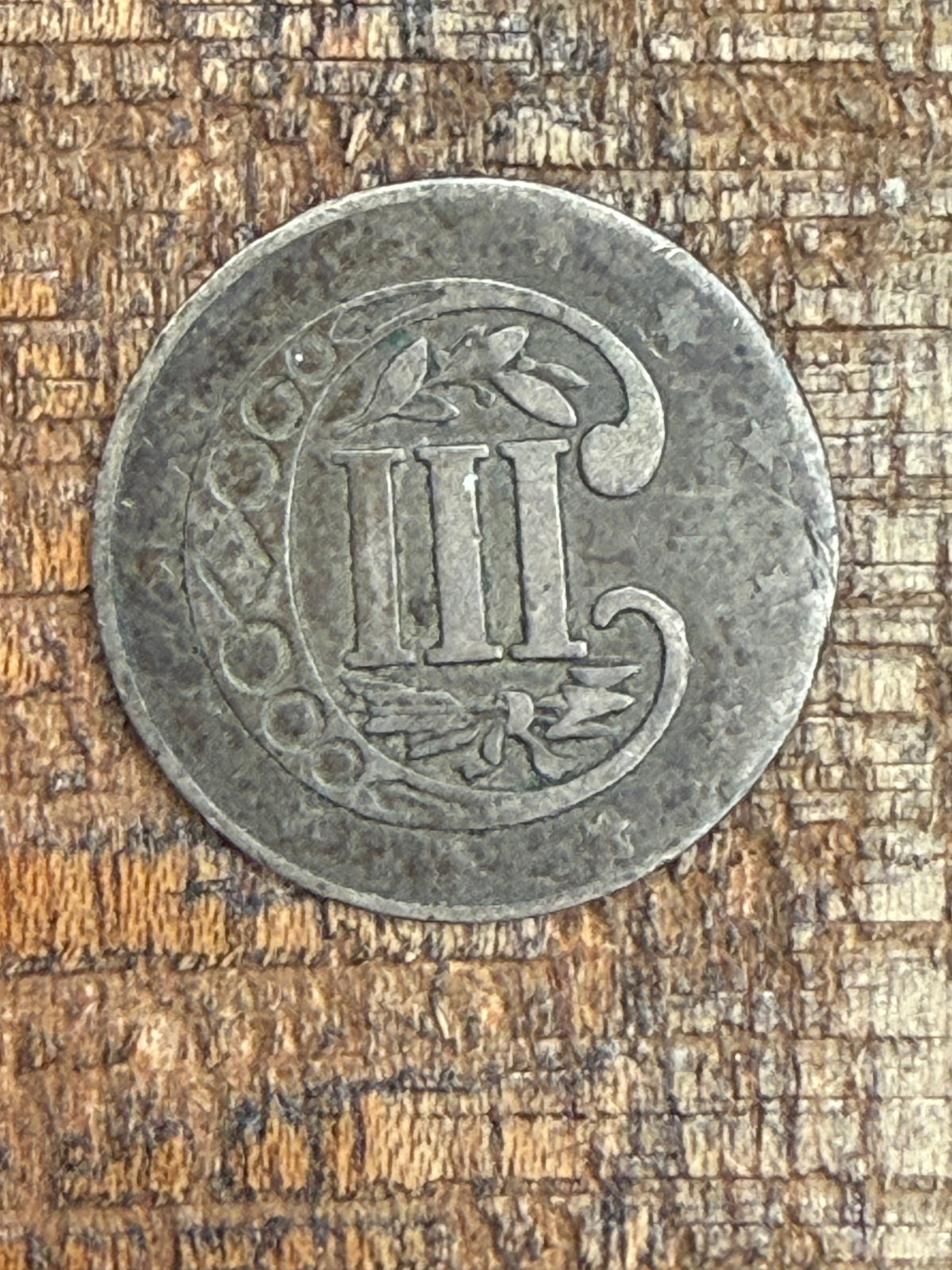1856 3c US Three Cent ~ Silver