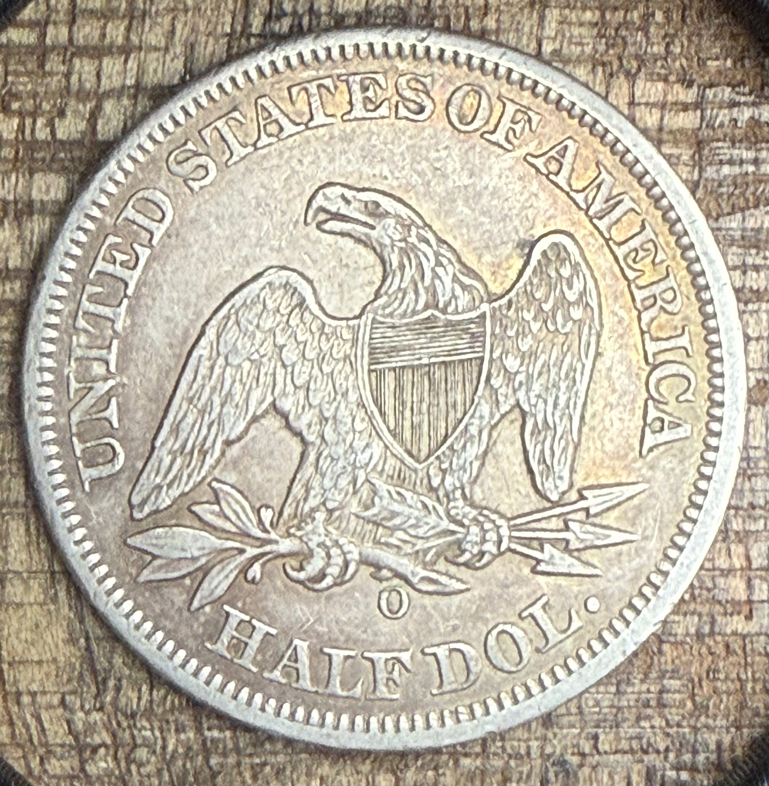 1858-O 50C US Seated Liberty Half Dollar