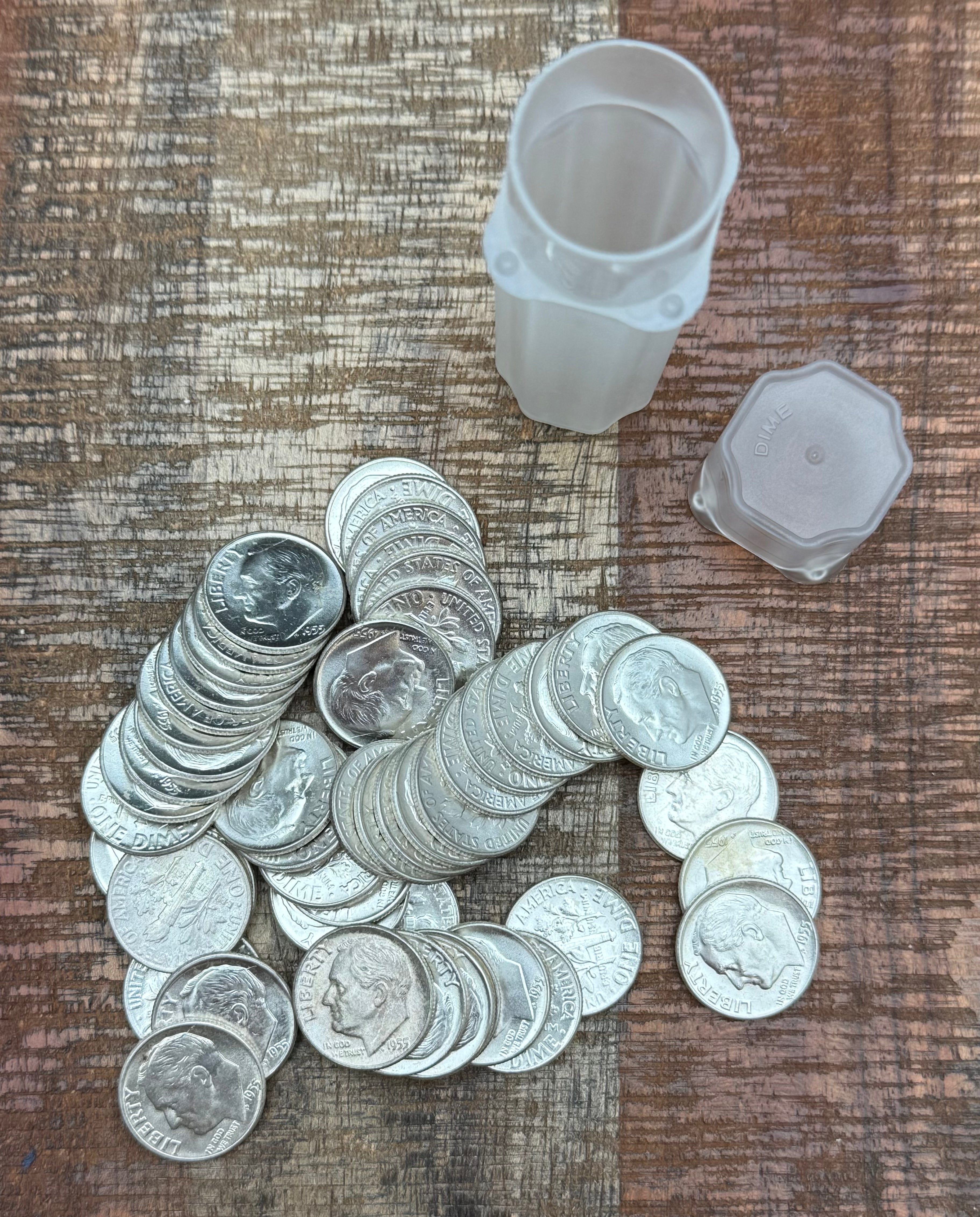 1955 10C Dimes Uncirculated Roll ~ Set of 50 ~ BU