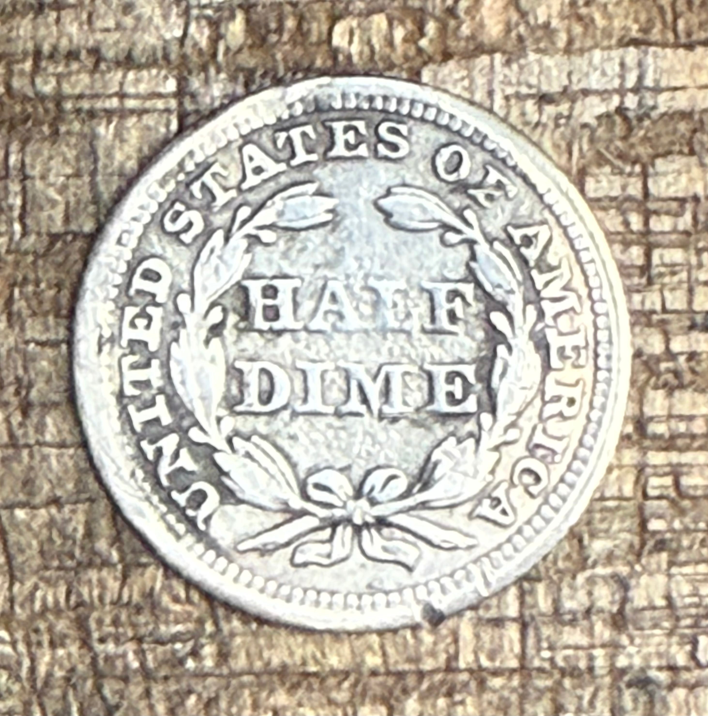 1841 H10C US Seated Liberty Half Dime