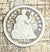 1848-O H10C US Seated Liberty Half Dime~Holed