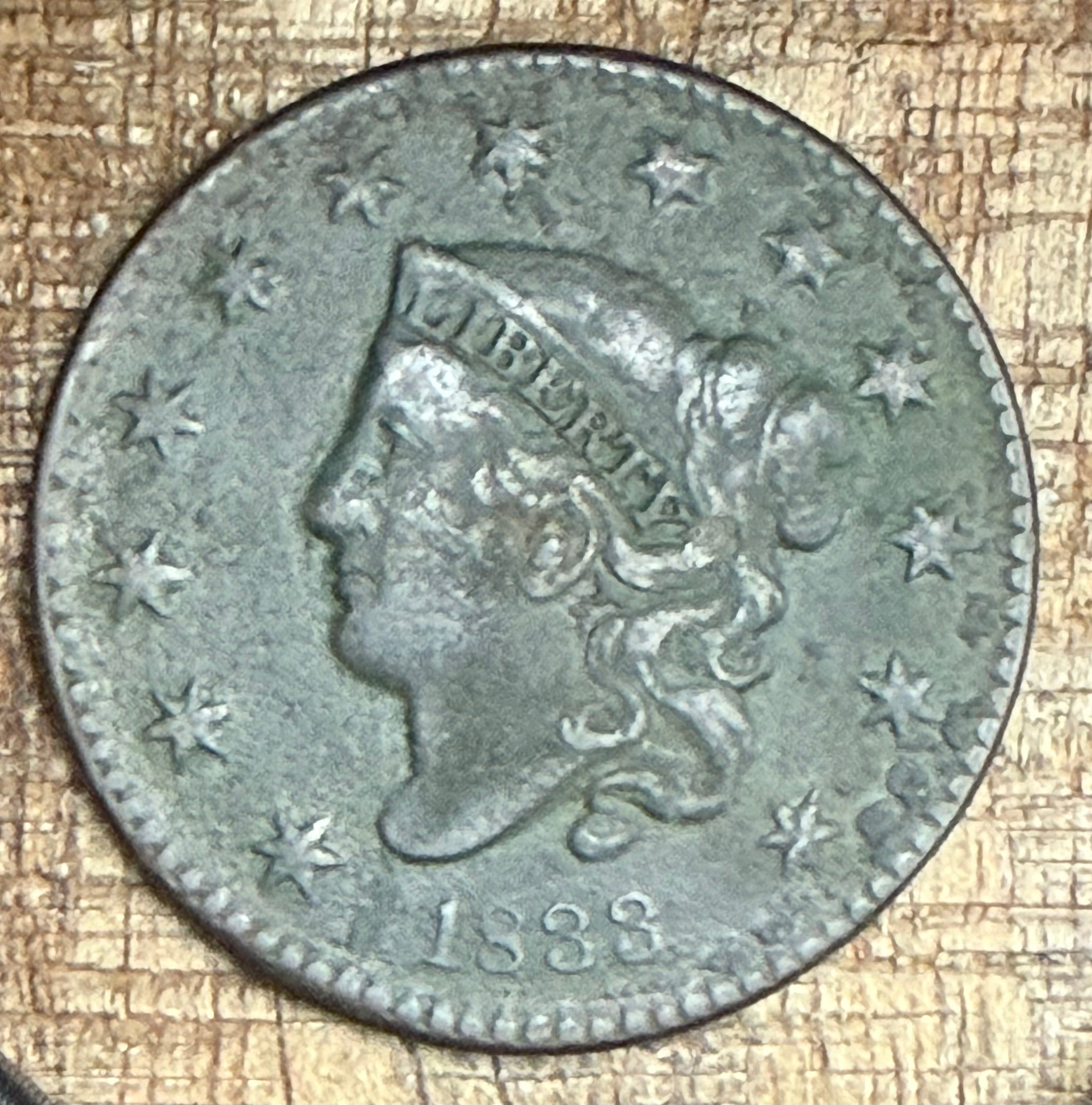 1833 1C US Large Cent