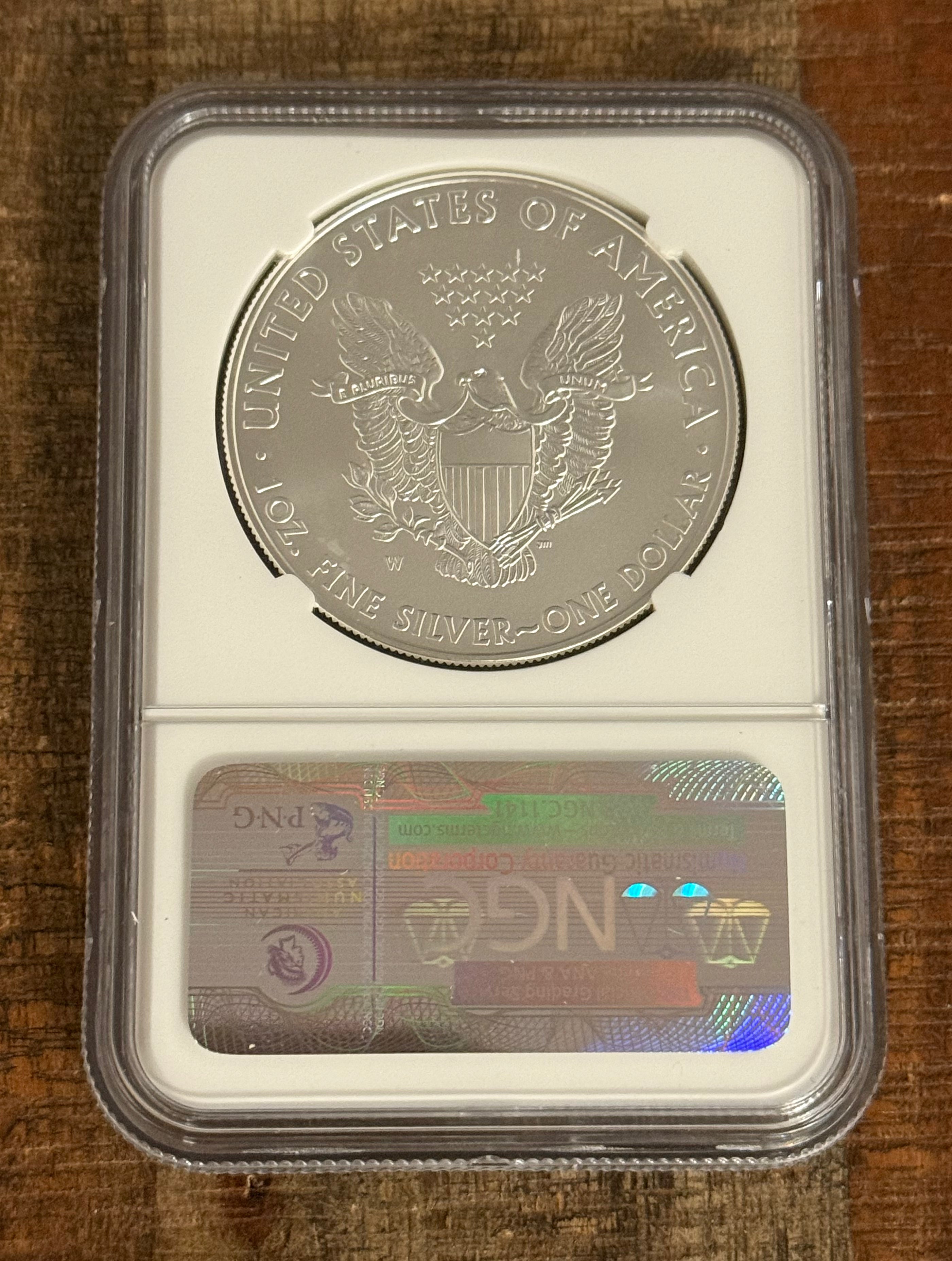 2011 $1 US American Silver Eagle NGC MS70 ~ Early Releases ~ 25th Anniversary