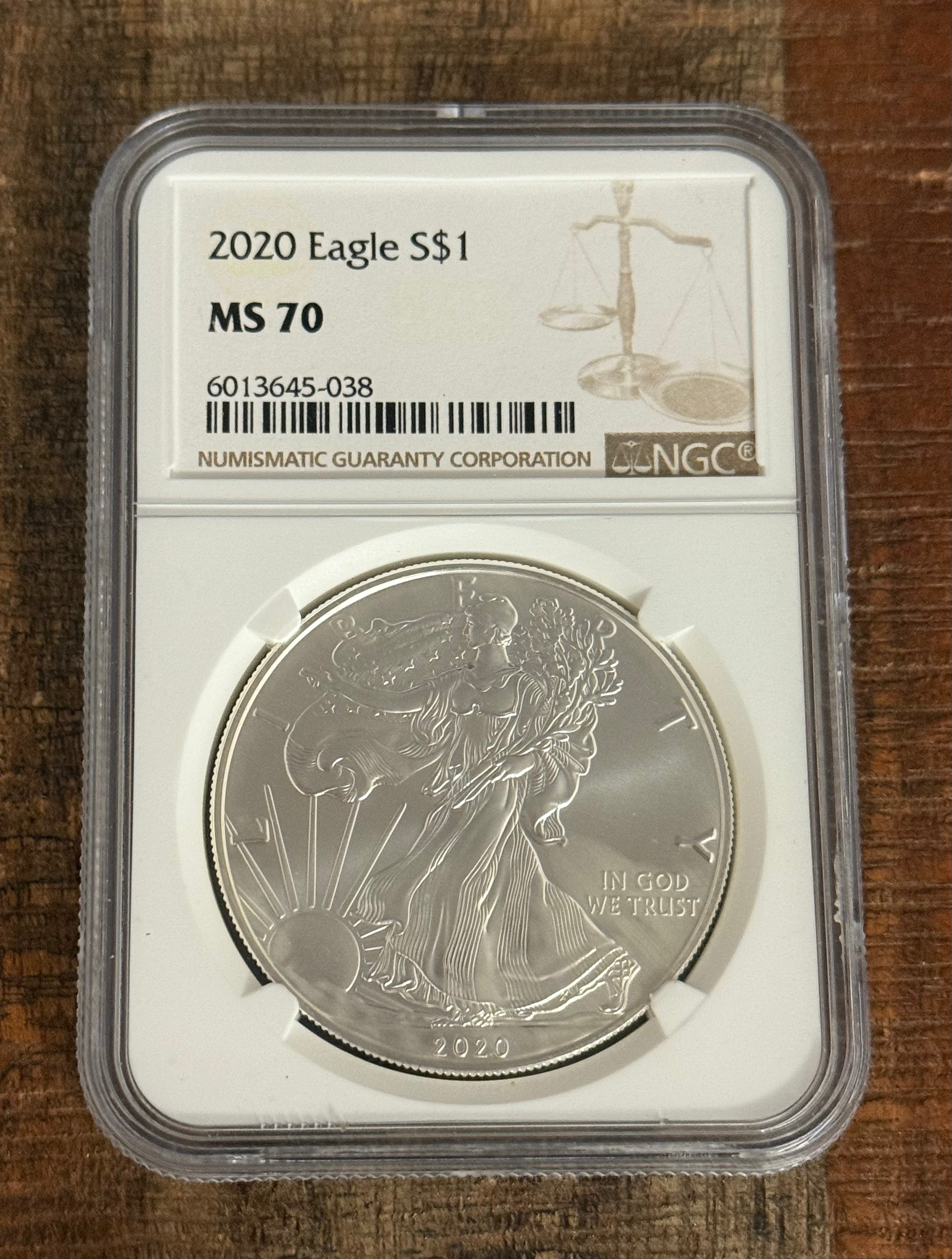 2020 $1 American Silver Eagle NGC MS70
