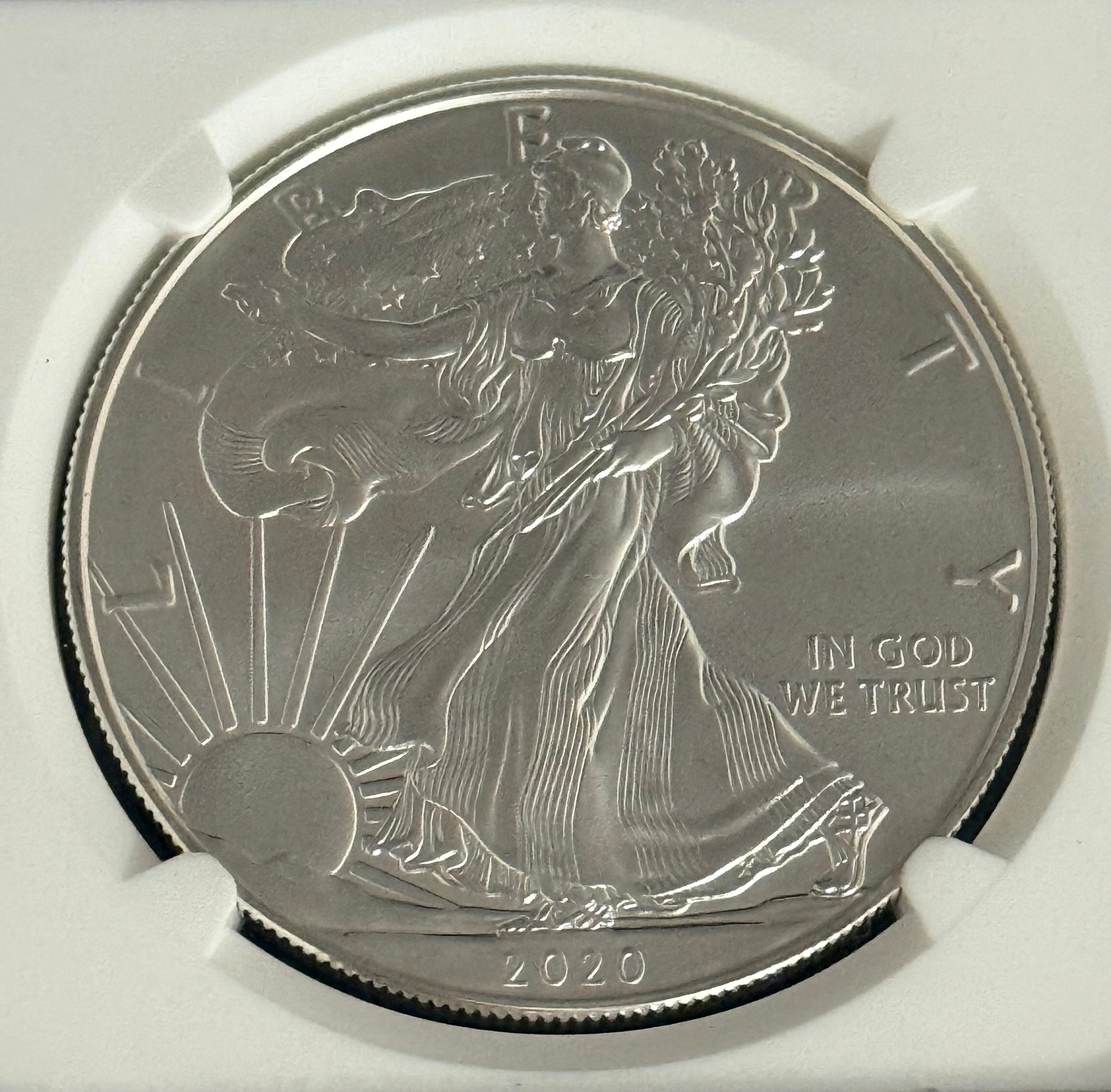 2020 $1 American Silver Eagle NGC MS70 Signed by Don Everhart
