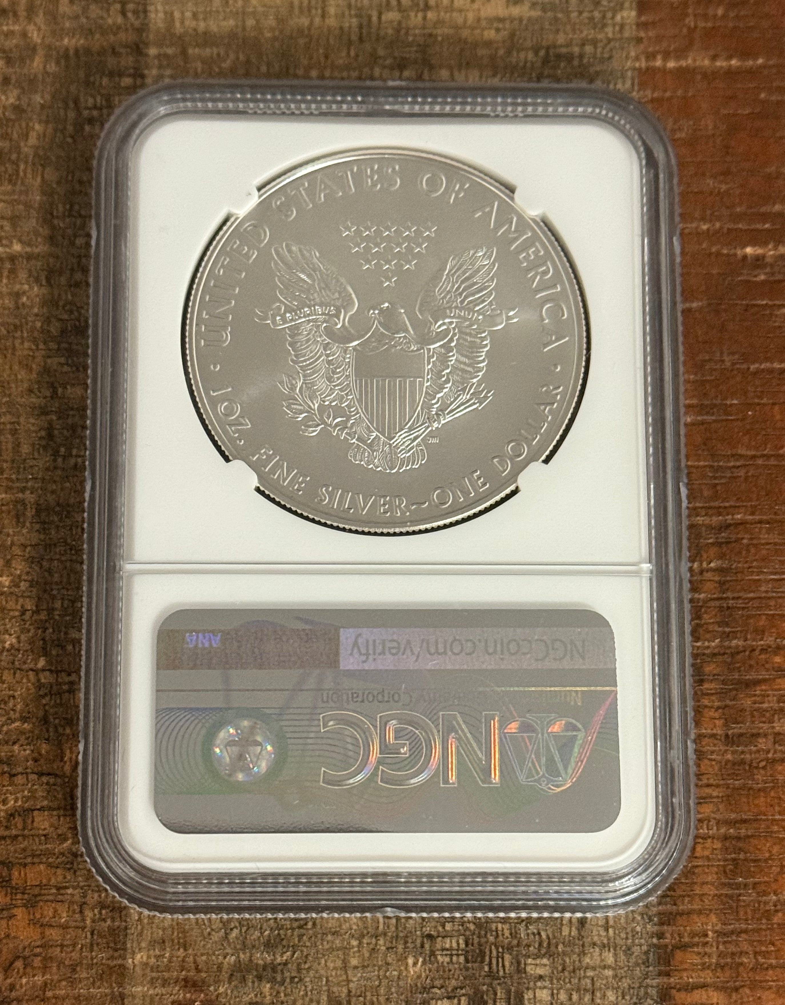 2020 $1 American Silver Eagle NGC MS70 Signed by Don Everhart