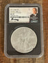 2021 $1 US American Silver Eagle, Heraldic Eagle T-1, First Day of Release, NGC MS70 ~ Signed by Roy