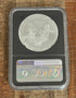2021 $1 US American Silver Eagle, Heraldic Eagle T-1, First Day of Release, NGC MS70 ~ Signed by Roy
